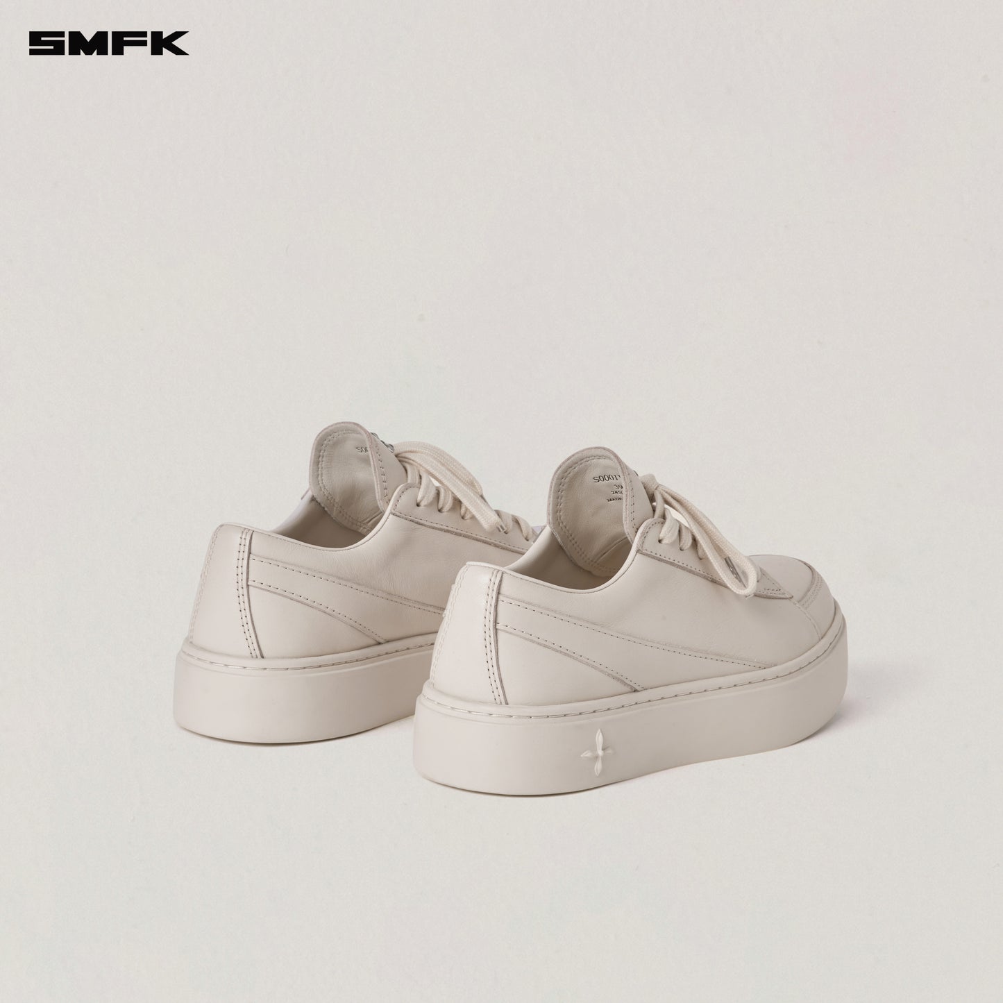 COMPASS ORIGIN LEATHER SNEAKER LOW/ SNOW MOUNTAIN WHITE