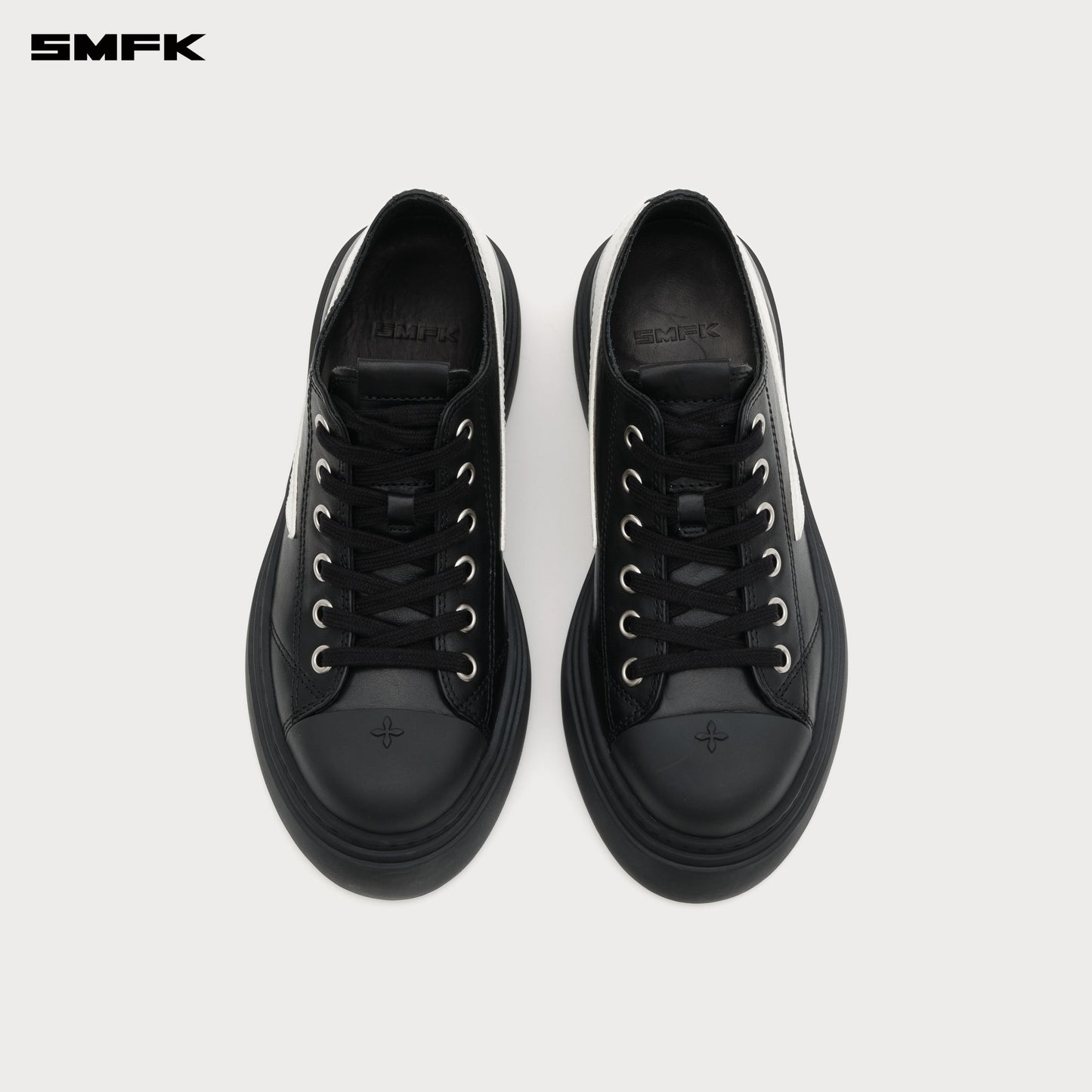 COMPASS METEOR DARK NIGHT Leather Sneaker Women's Shoes WILD BLACK