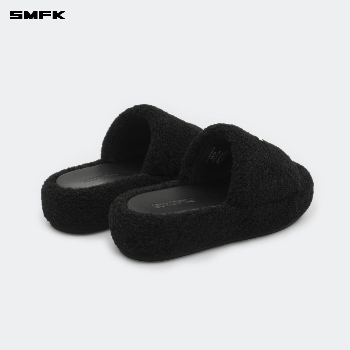 COMPASS WOOLLY Classic Fuzzy Slippers Women's Shoes graphite black