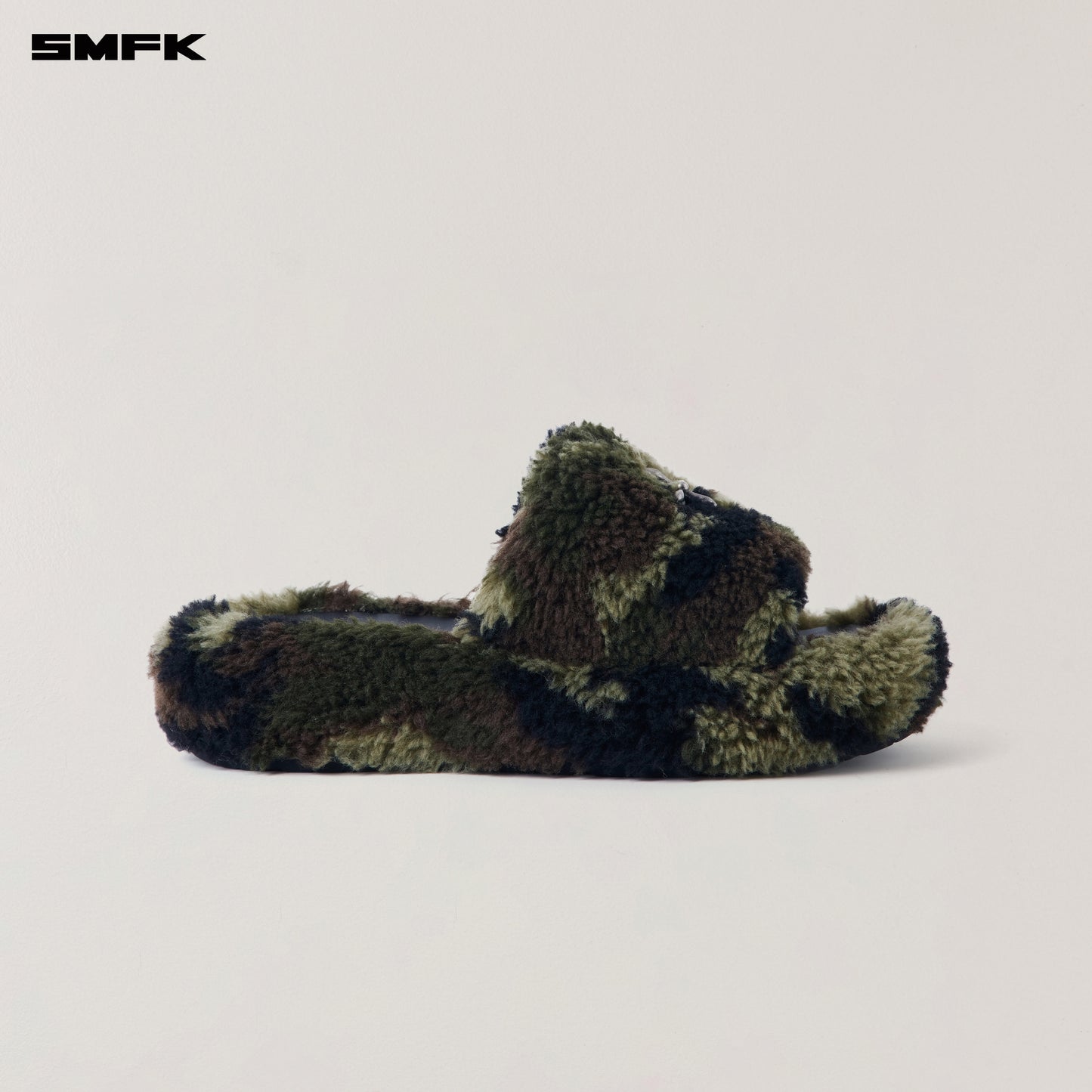 COMPASS MODE ROVE WOOL JACQUARD CAMO SLIPPER/ ARMY GREEN CAMOUFLAGE