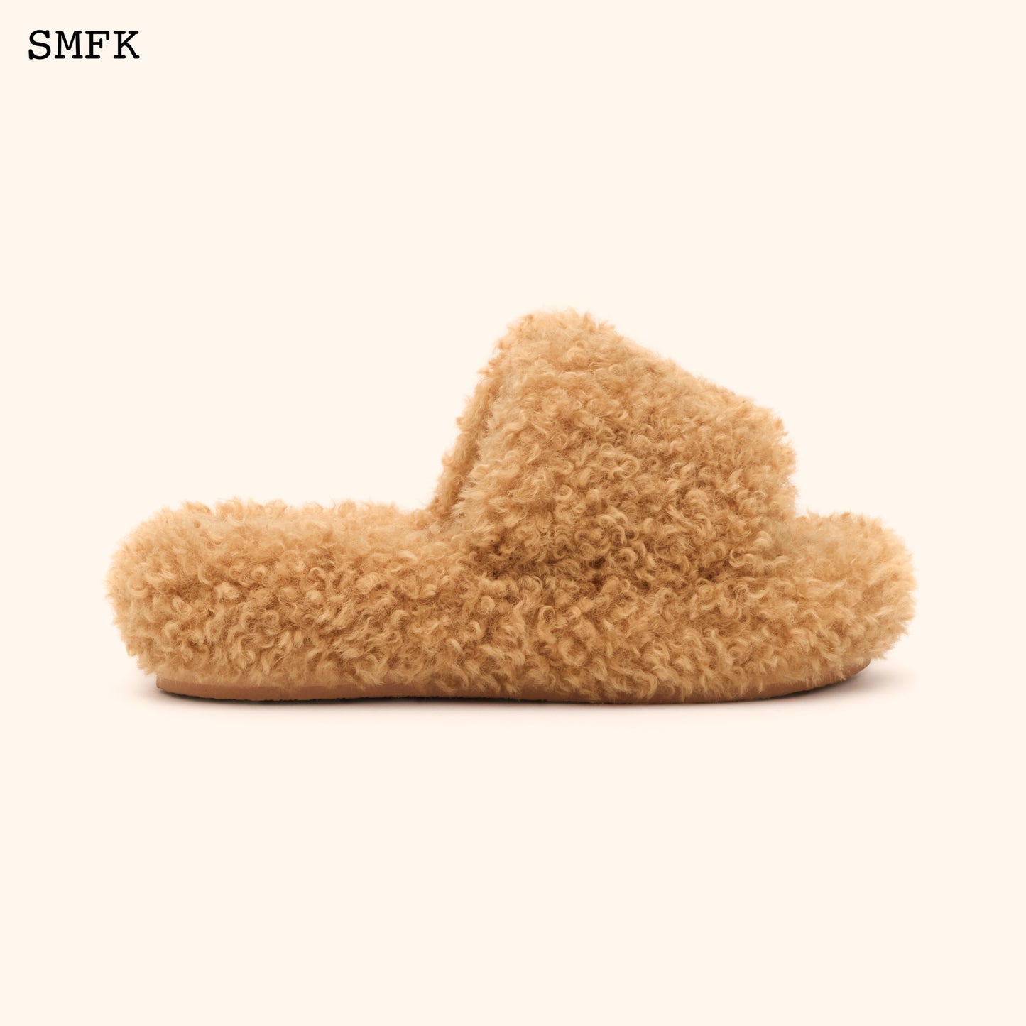 COMPASS GINGERBREAD VELVET FURRY SLIPPER