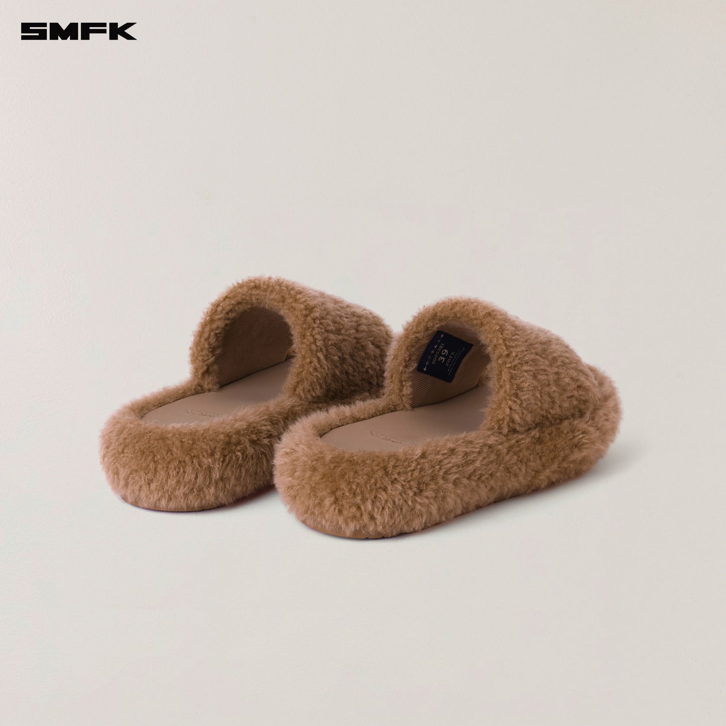 COMPASS MODE WOOL SHEARLING SLIPPER/ TAN