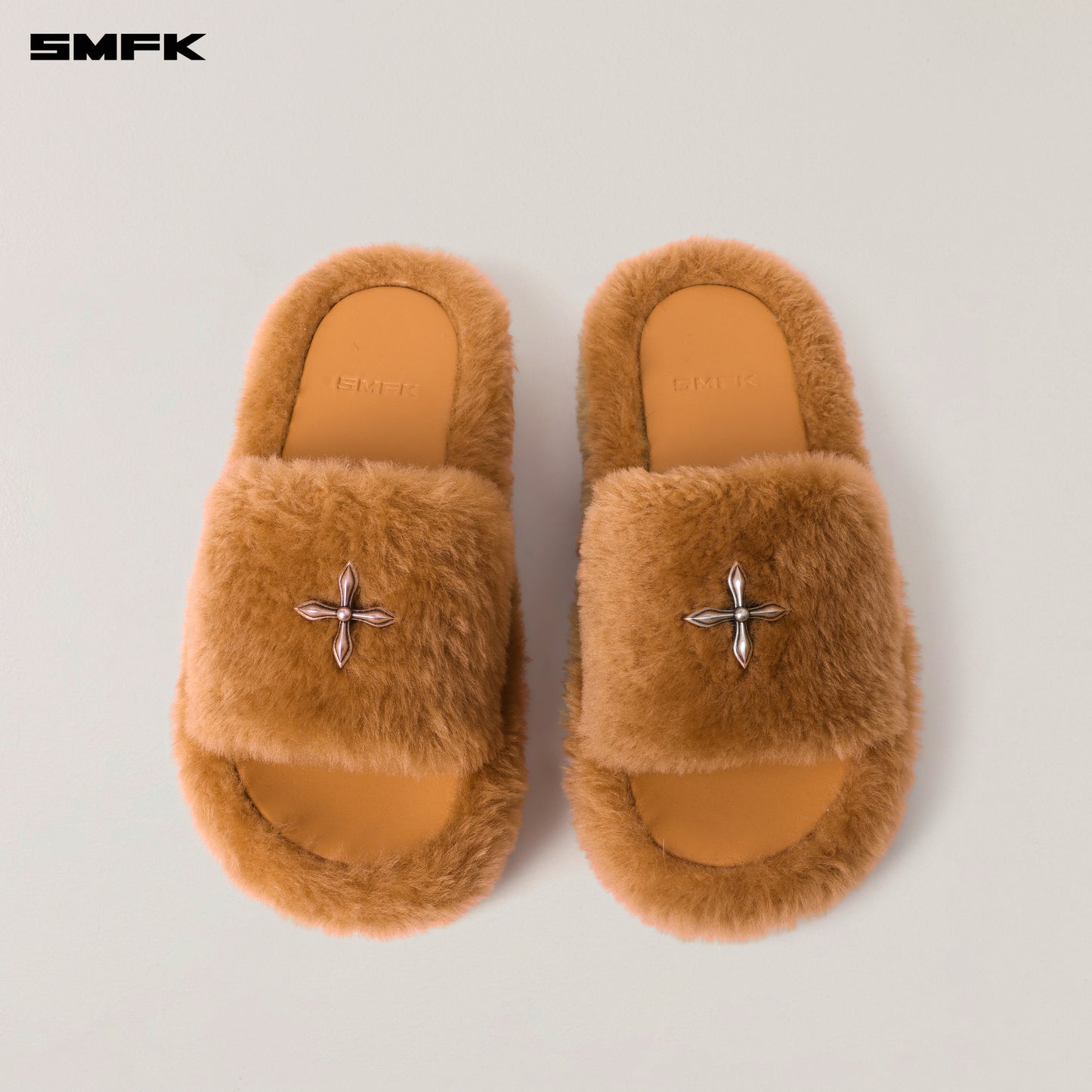 COMPASS MODE WOOL SHEARLING SLIPPER/ GINGER