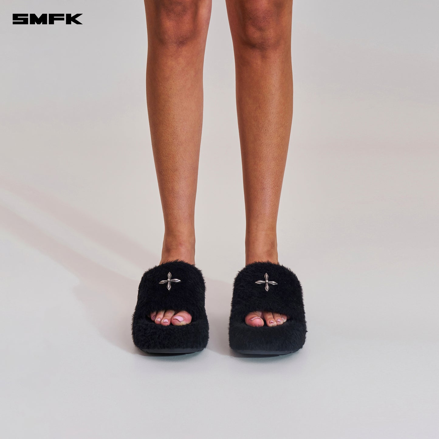COMPASS MODE WOOL SHEARLING UNITY SLIPPER/HIGH/ WILD BLACK