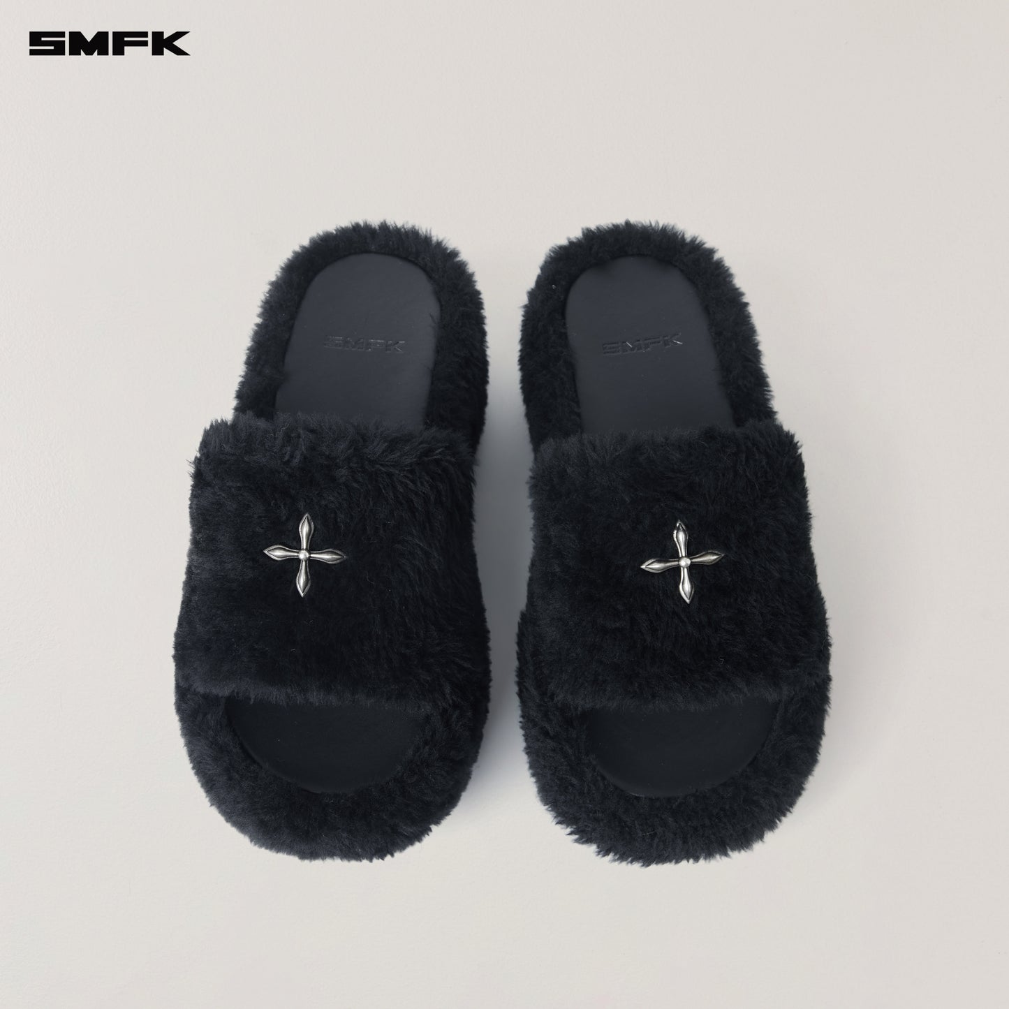 COMPASS MODE WOOL SHEARLING UNITY SLIPPER/HIGH/ WILD BLACK