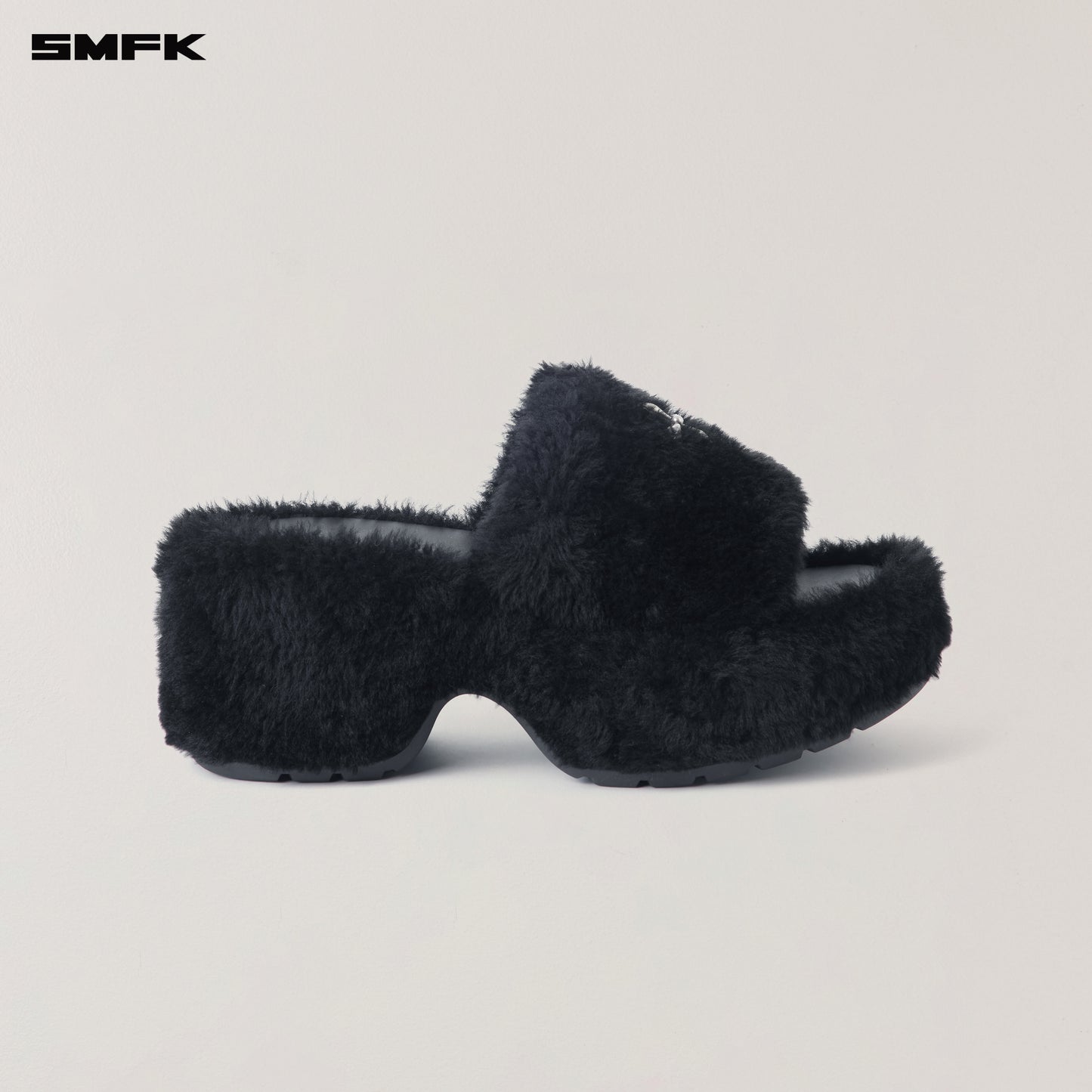 COMPASS MODE WOOL SHEARLING UNITY SLIPPER/HIGH/ WILD BLACK