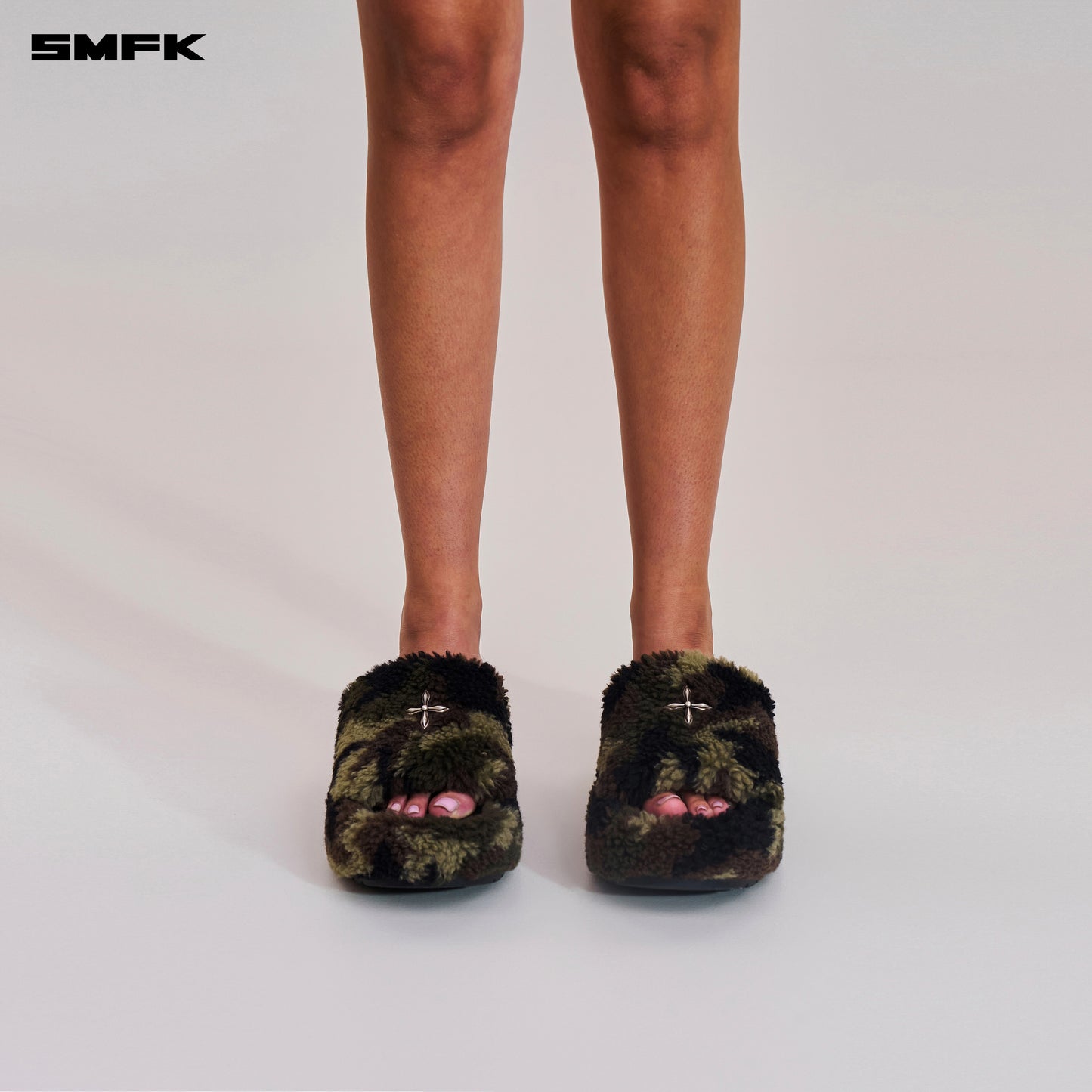 COMPASS MODE WOOL SHEARLING UNITY SLIPPER/HIGH/ ARMY GREEN CAMOUFLAGE