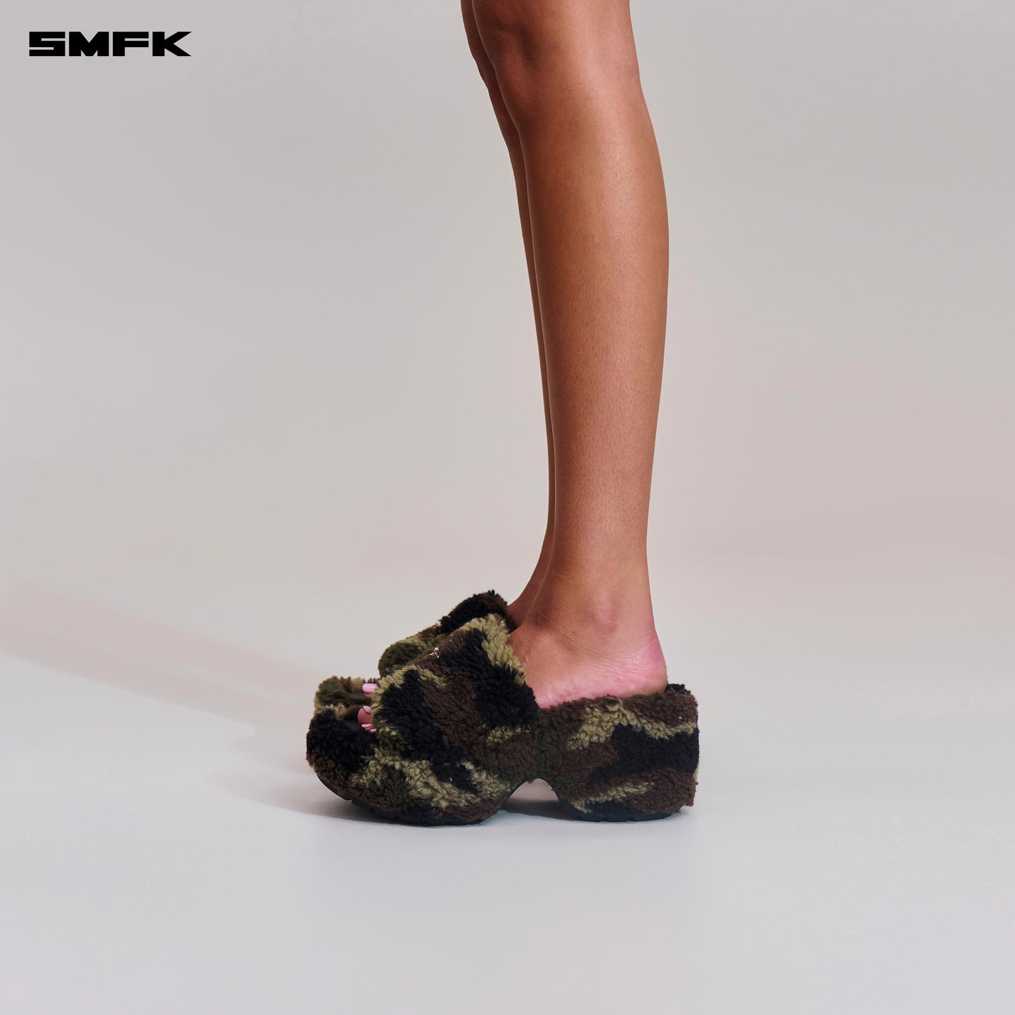 COMPASS MODE WOOL SHEARLING UNITY SLIPPER/HIGH/ ARMY GREEN CAMOUFLAGE