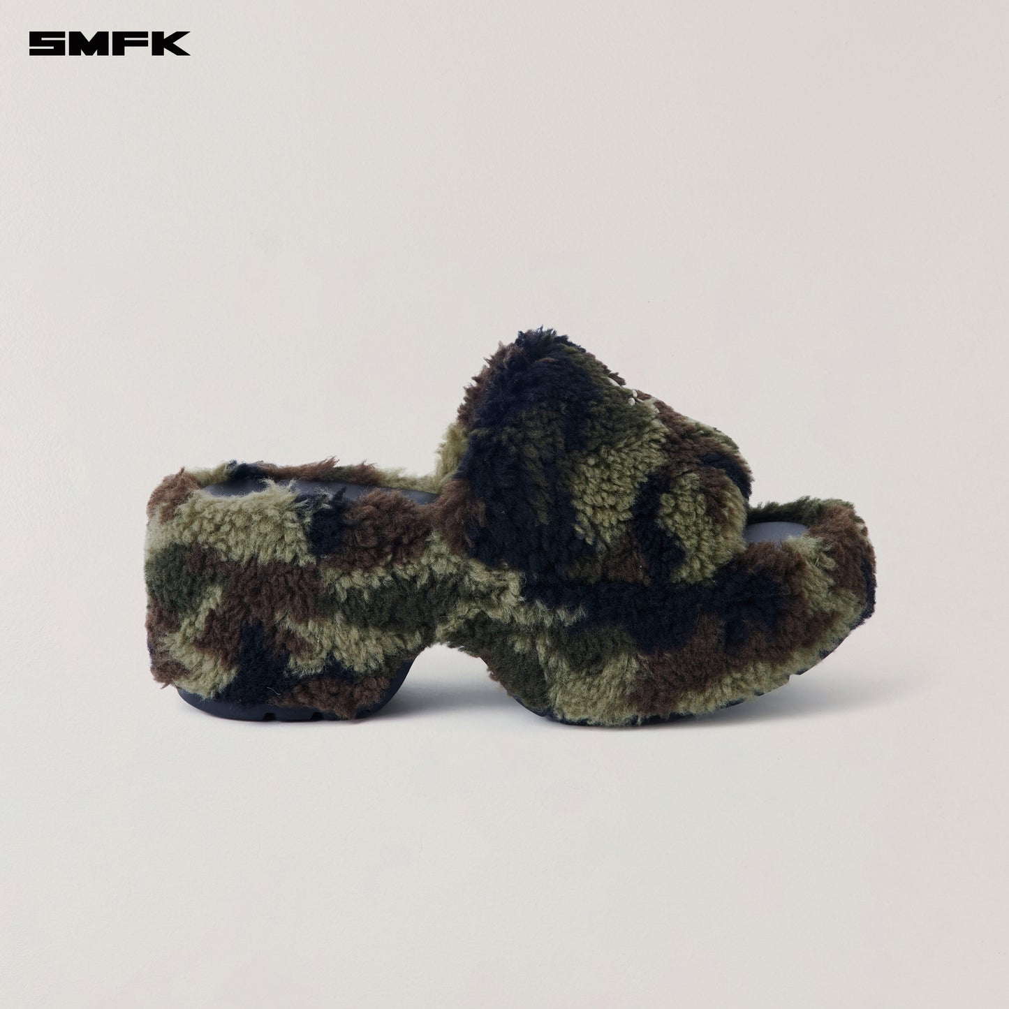 COMPASS MODE WOOL SHEARLING UNITY SLIPPER/HIGH/ ARMY GREEN CAMOUFLAGE