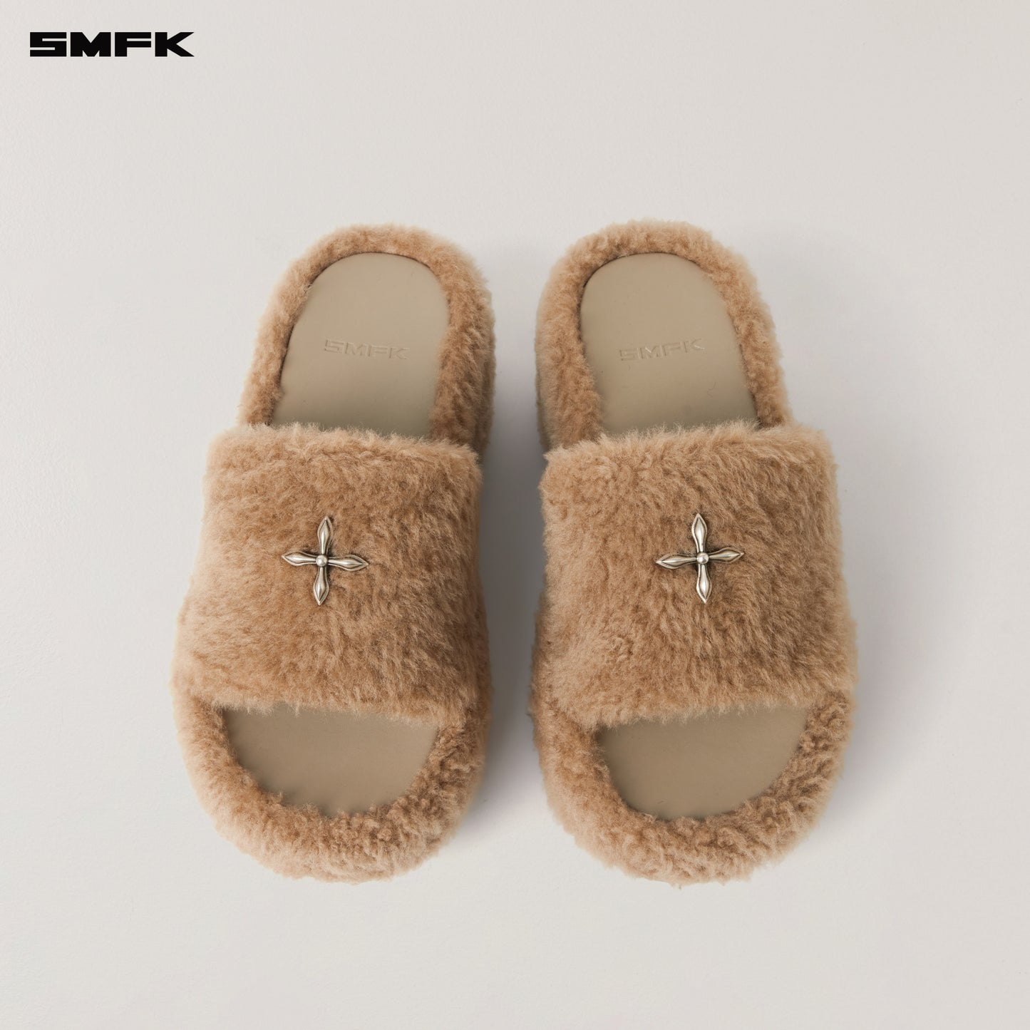 COMPASS MODE WOOL SHEARLING UNITY SLIPPER/HIGH/ SAND