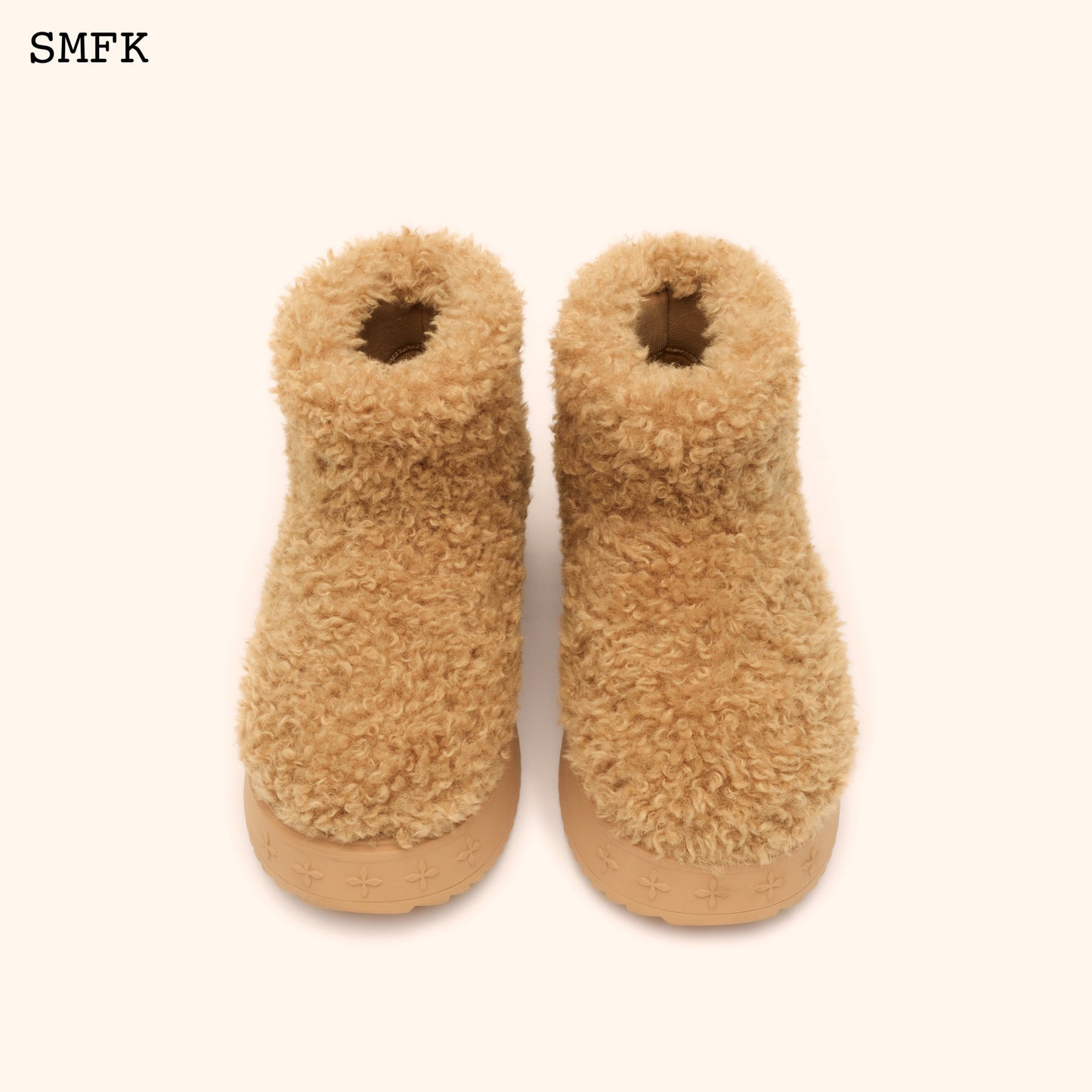 COMPASS WOOLLY WHEAT FLUFFY SHORT BOOTS