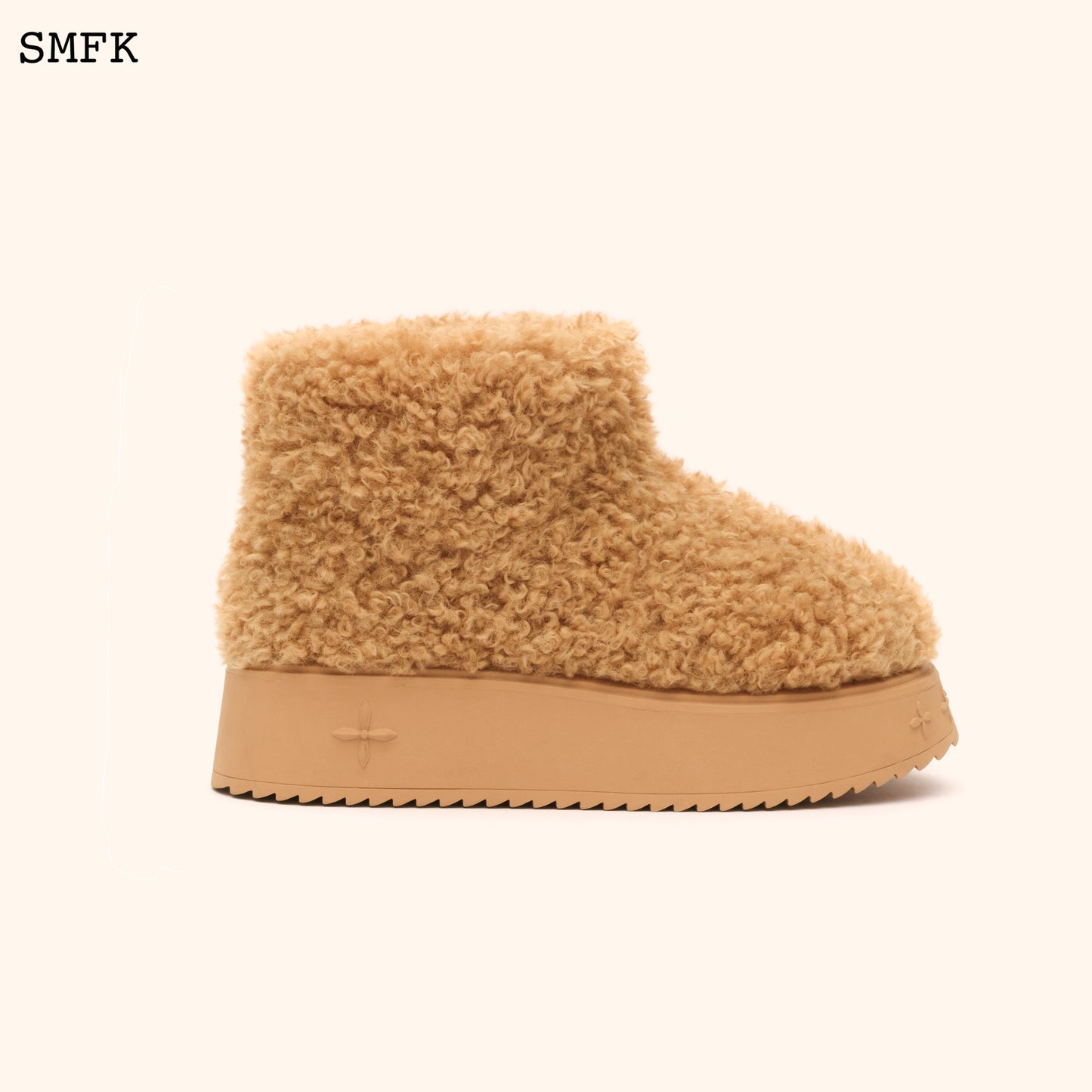 COMPASS WOOLLY WHEAT FLUFFY SHORT BOOTS