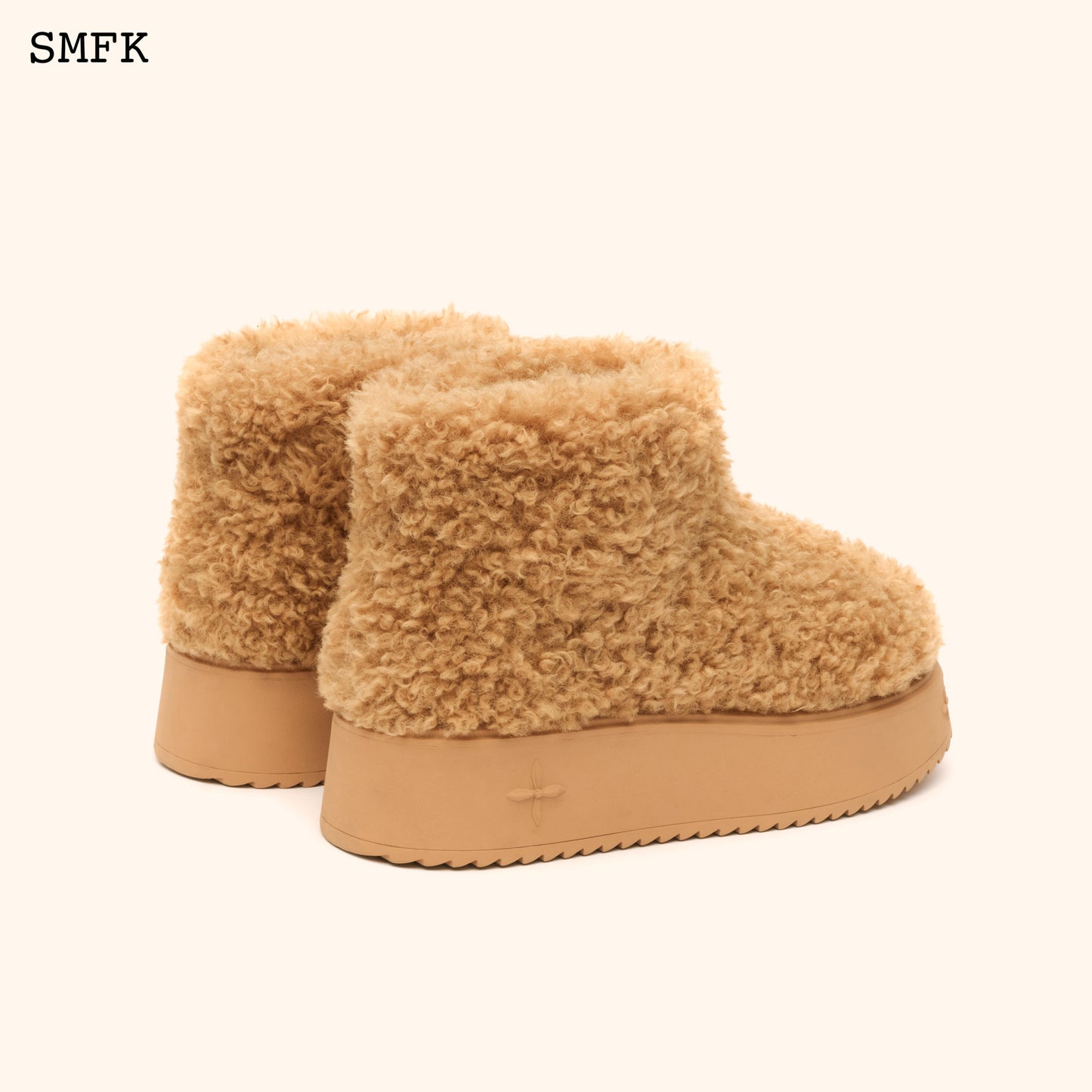 COMPASS WOOLLY WHEAT FLUFFY SHORT BOOTS