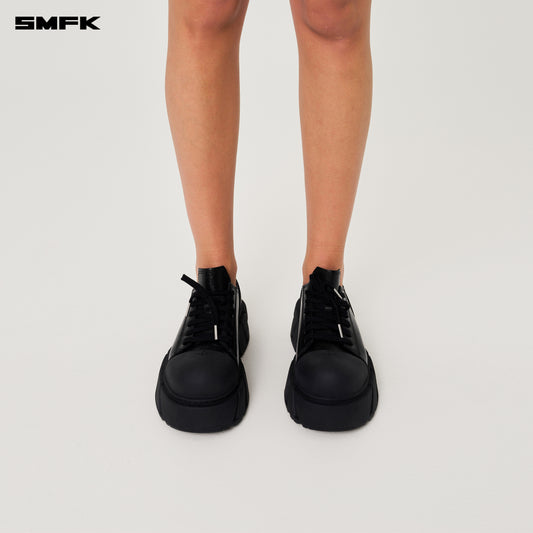 Future Mirage High Heeled Leather Sneakers Wild Black