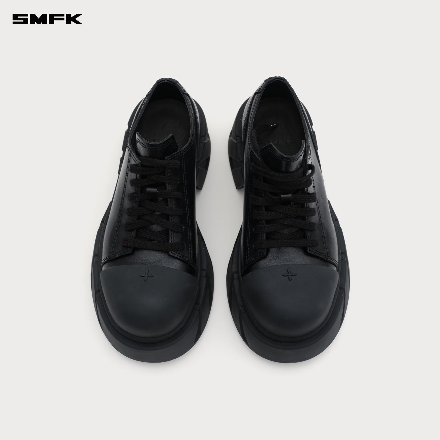 Future Mirage High Heeled Leather Sneakers Wild Black