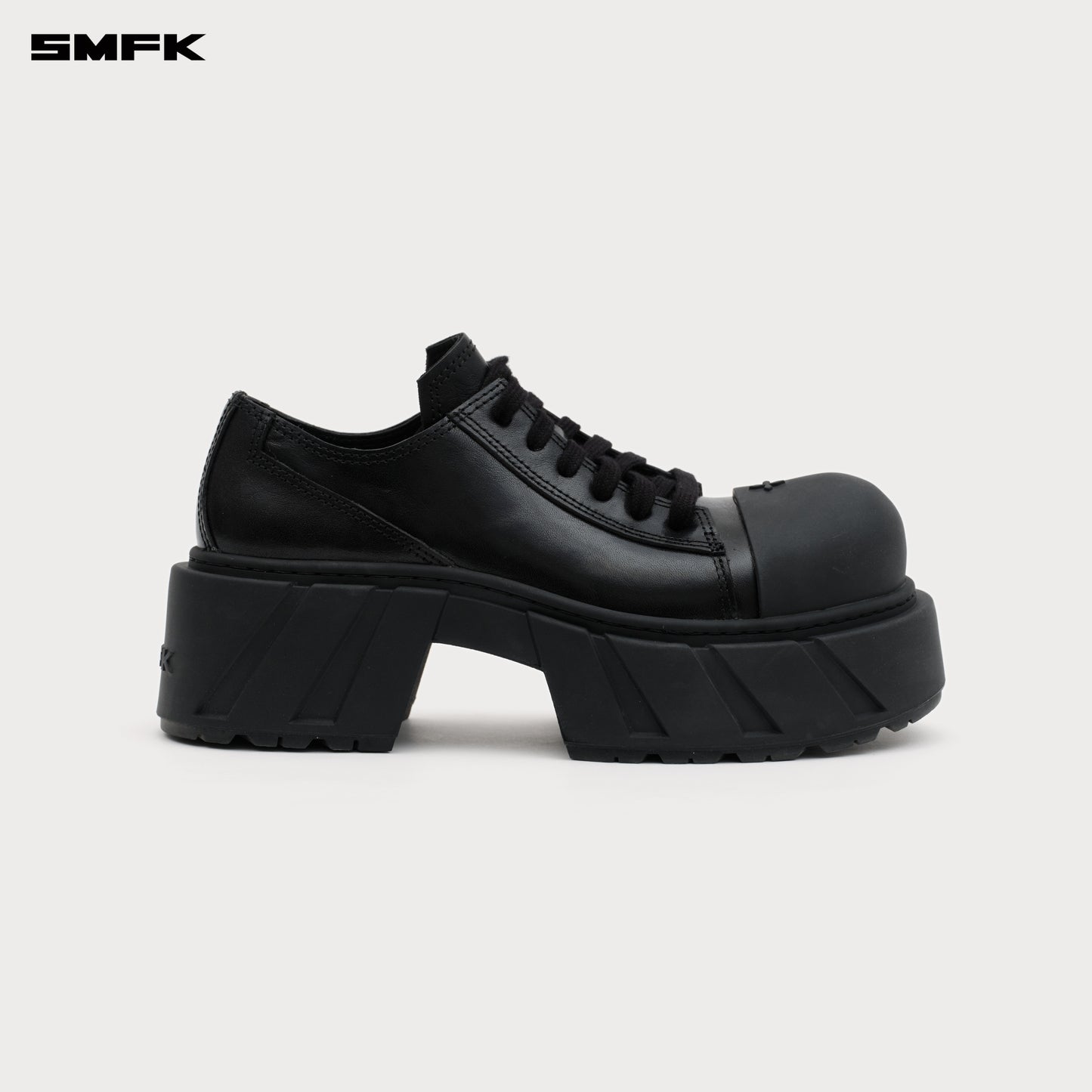 Future Mirage High Heeled Leather Sneakers Wild Black