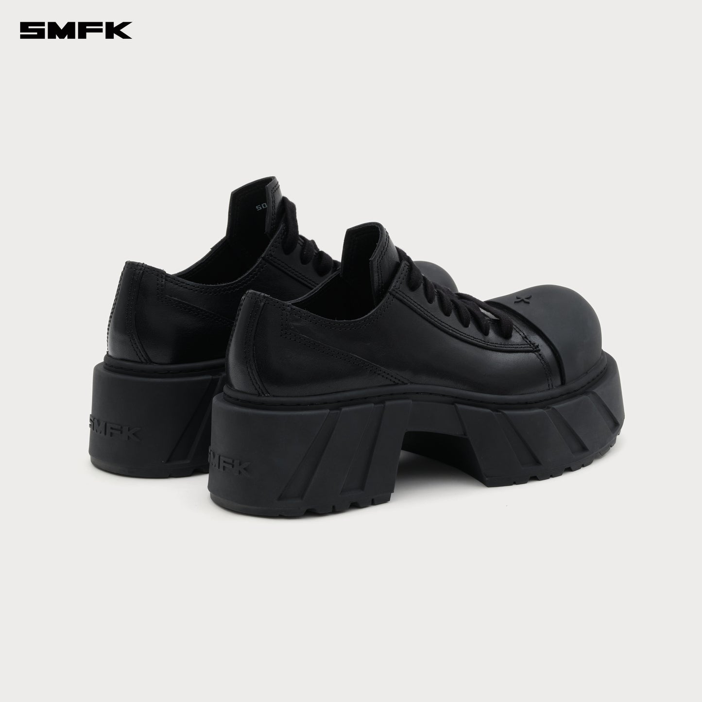 Future Mirage High Heeled Leather Sneakers Wild Black