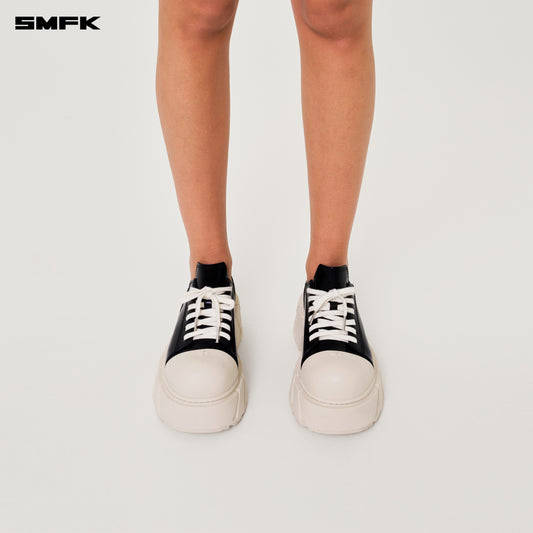 Future Mirage High Heeled Leather Sneakers Black/White