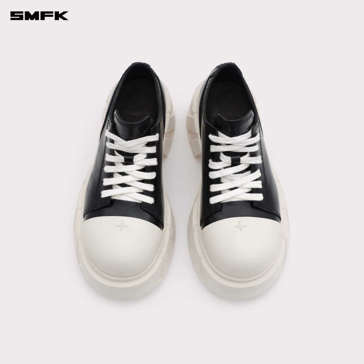 Future Mirage High Heeled Leather Sneakers Black/White