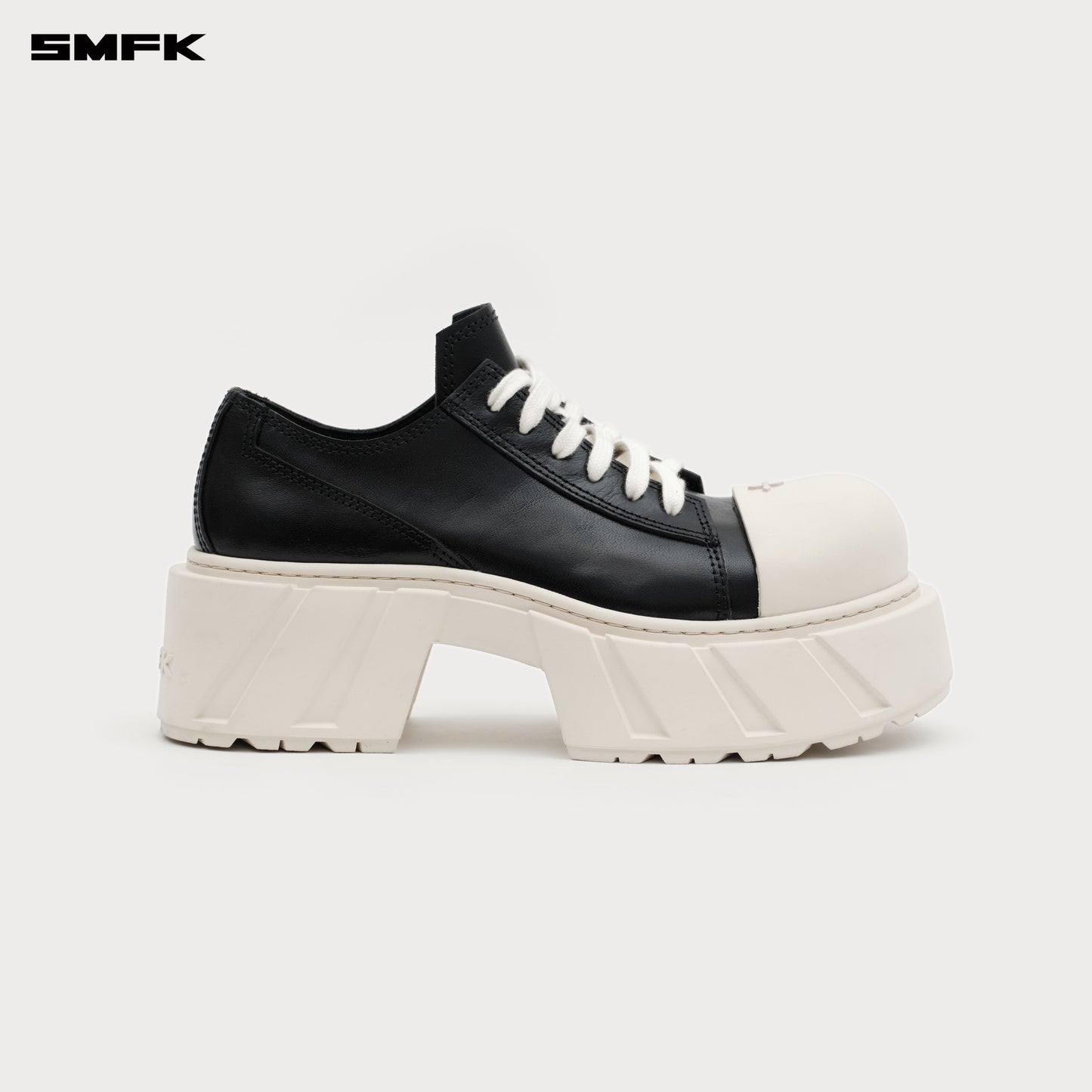 Future Mirage High Heeled Leather Sneakers Black/White