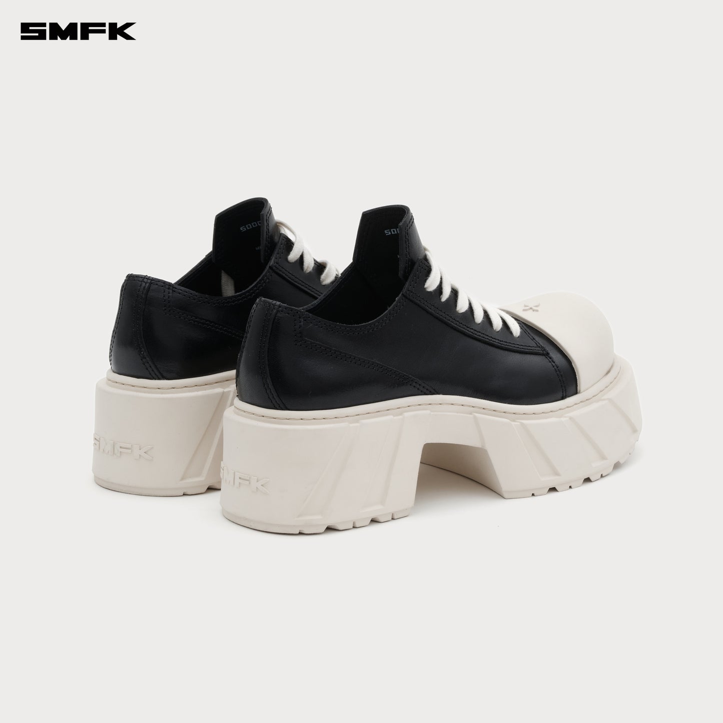 Future Mirage High Heeled Leather Sneakers Black/White
