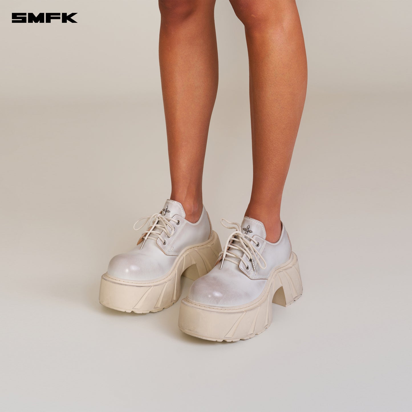 FUTURE MIRAGE LEATHER HIGH HEEL DERBY SNOW MOUNTAIN