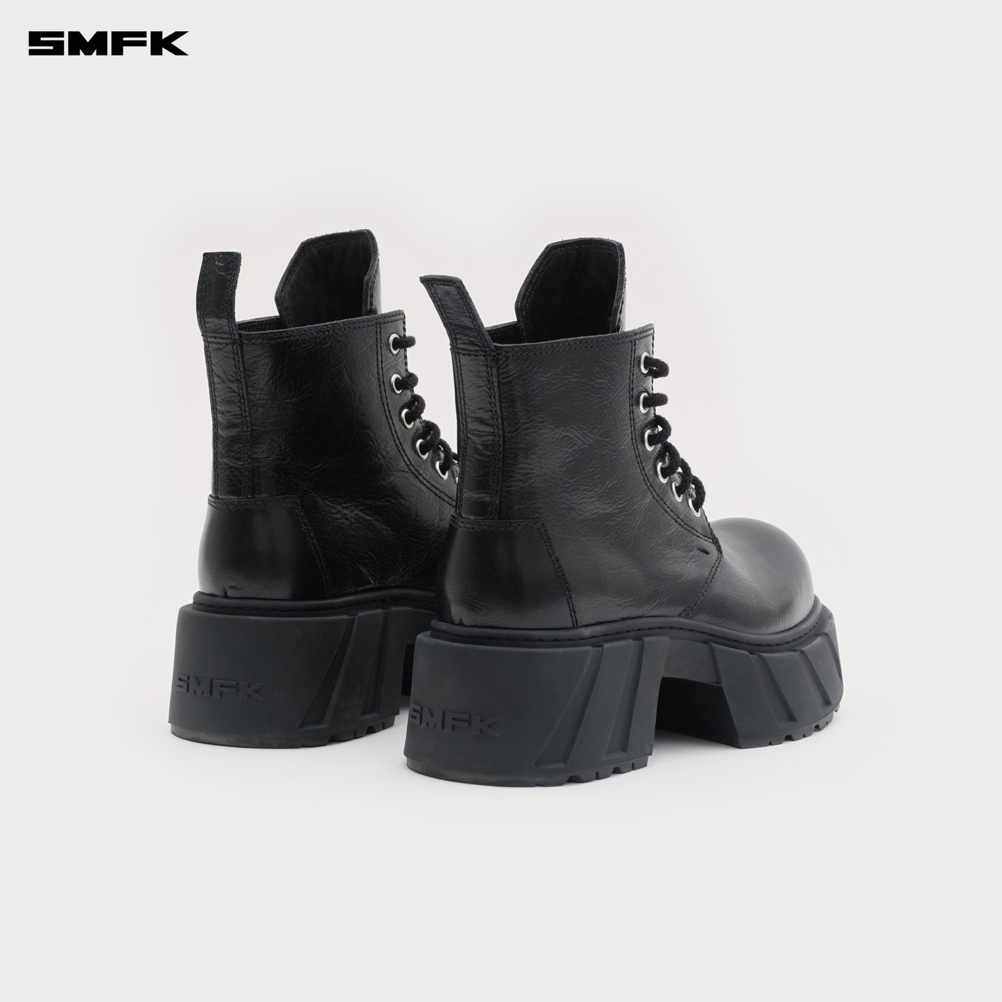 Future Mirage Leather Rider Boots Wild Black