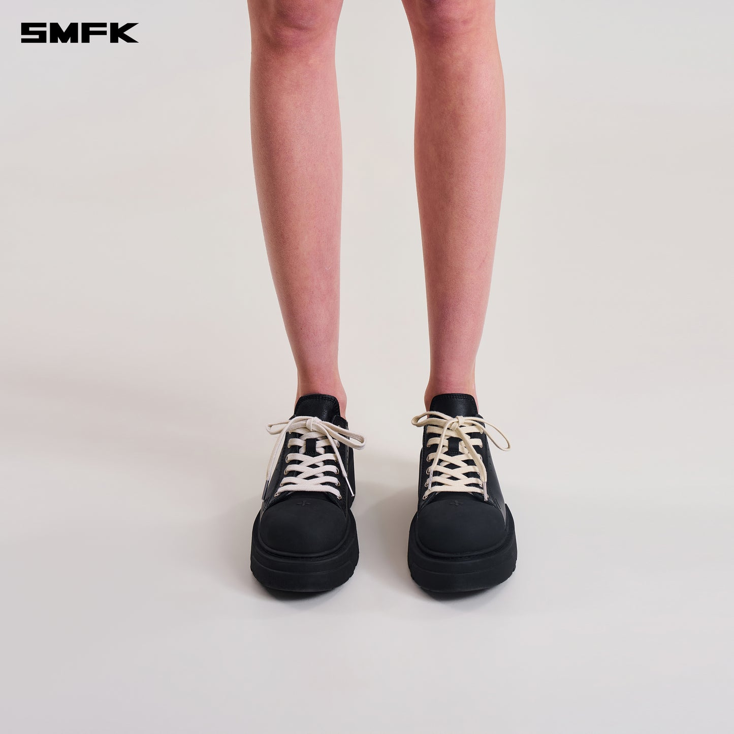 COMPASS MODE MIX THICK SNEAKER/LEATHER/ WILD BLACK