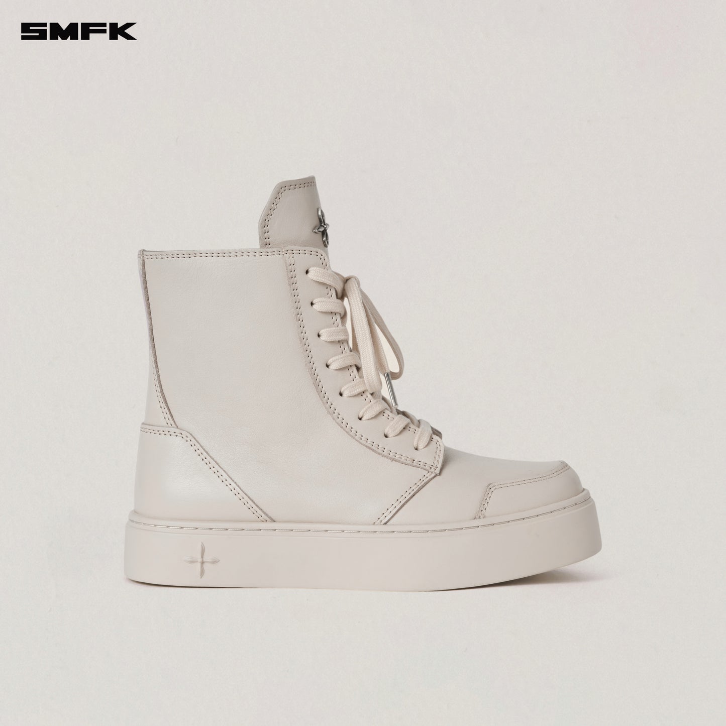 COMPASS RUSH LEATHER SNEAKER/HIGH/ SNOW MOUNTAIN WHITE