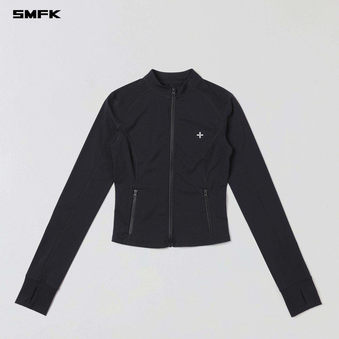 FOCUS GYM JACKET/Lycra Nylon - WILD BLACK