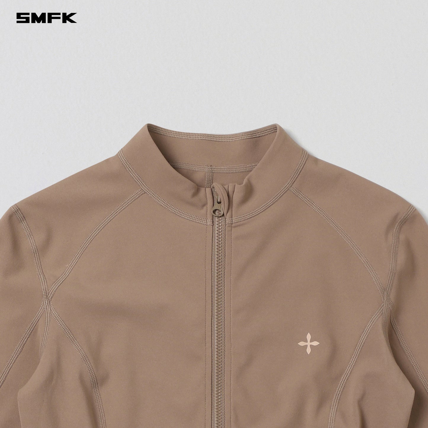 FOCUS GYM JACKET/Lycra Nylon - WILD BROWN