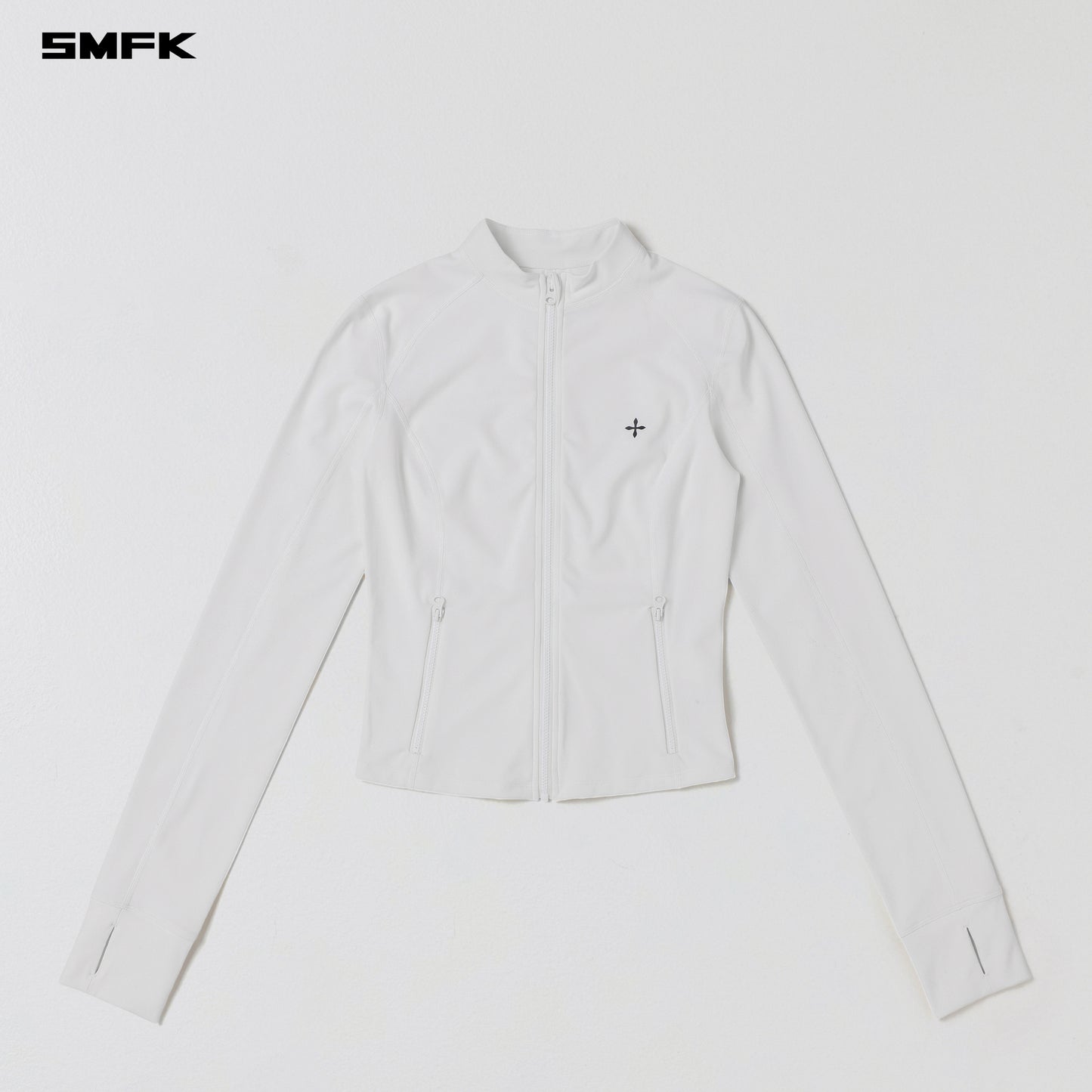 FOCUS GYM JACKET/Lycra Nylon - CLOUD WHITE