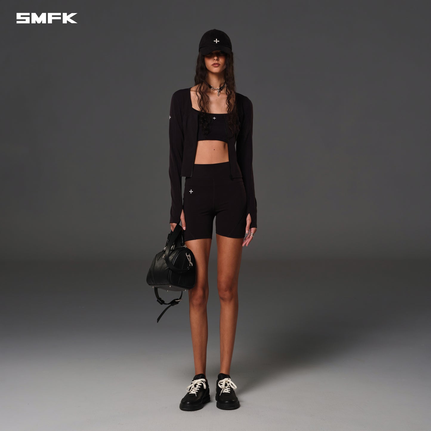 FOCUS GYM CARDIGAN/Lycra Nylon - WILD BLACK