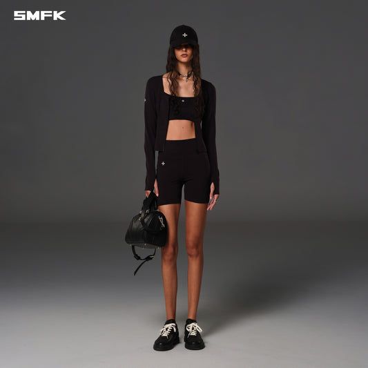 FOCUS GYM CARDIGAN/Lycra Nylon - WILD BLACK