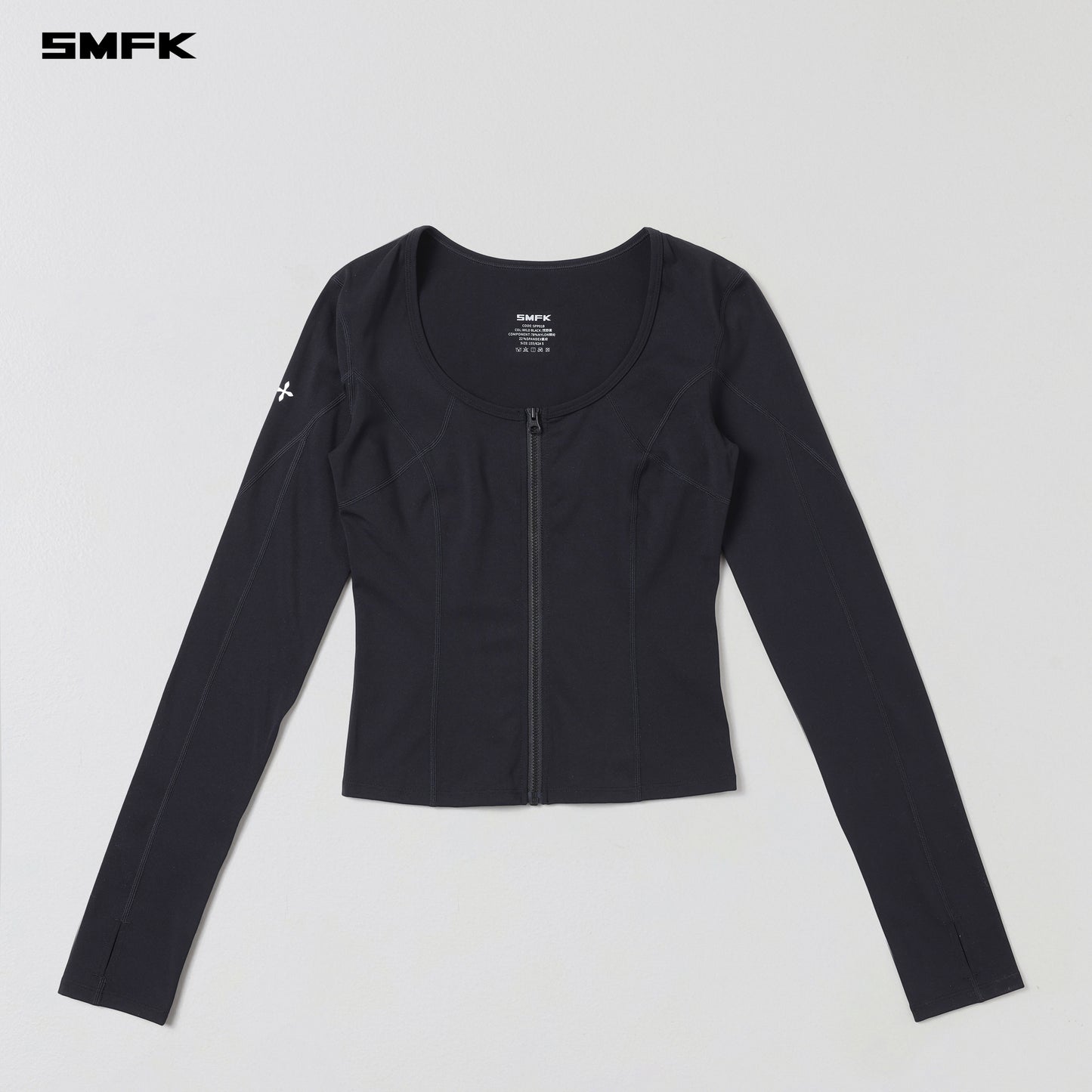FOCUS GYM CARDIGAN/Lycra Nylon - WILD BLACK