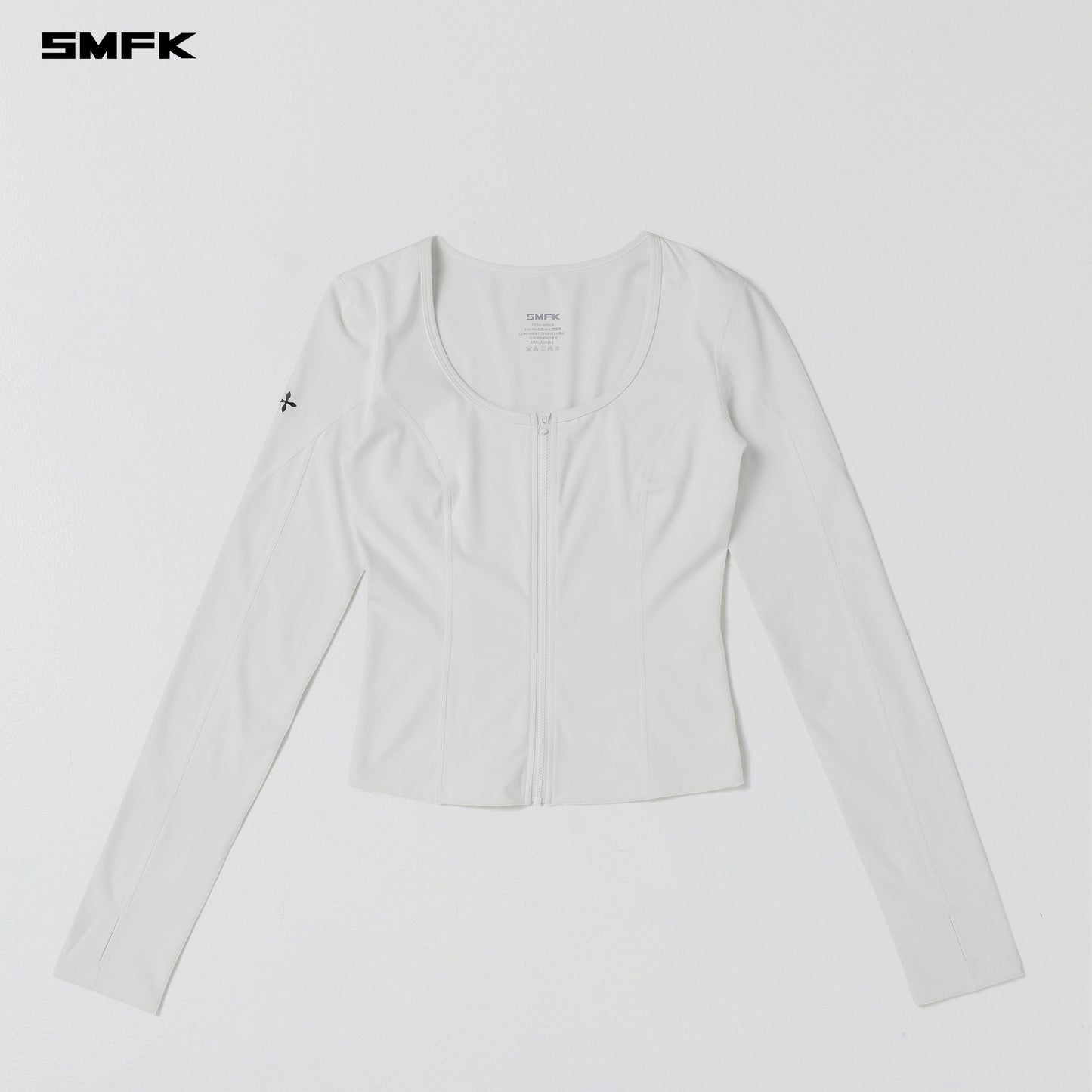 FOCUS GYM CARDIGAN/Lycra Nylon - CLOUD WHITE