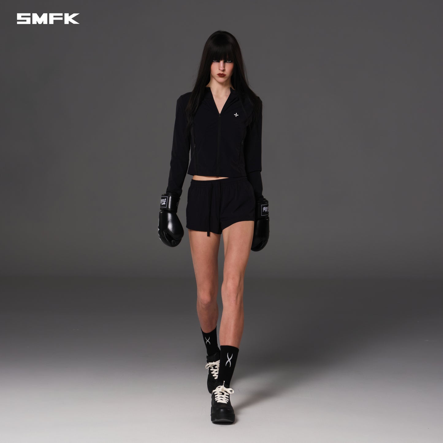 FOCUS OD SLIM HOODIE/E-Nylon - WILD BLACK