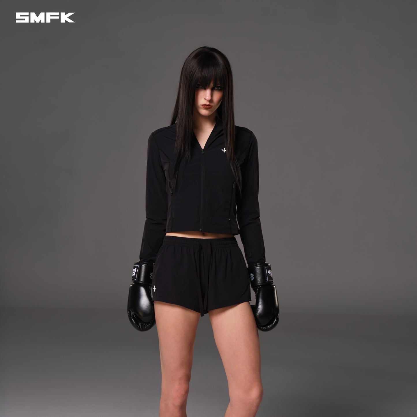 FOCUS OD SLIM HOODIE/E-Nylon - WILD BLACK