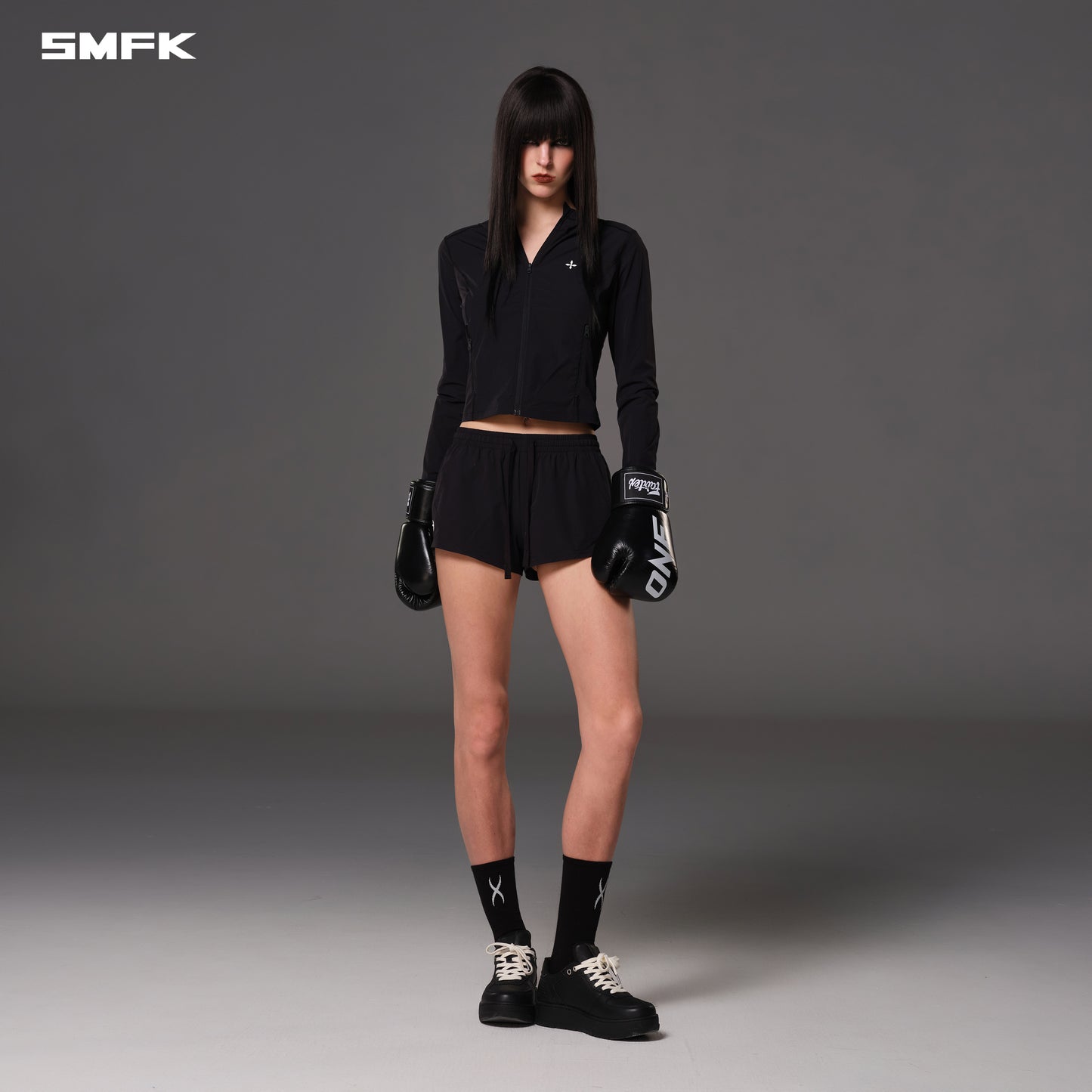 FOCUS OD SLIM HOODIE/E-Nylon - WILD BLACK