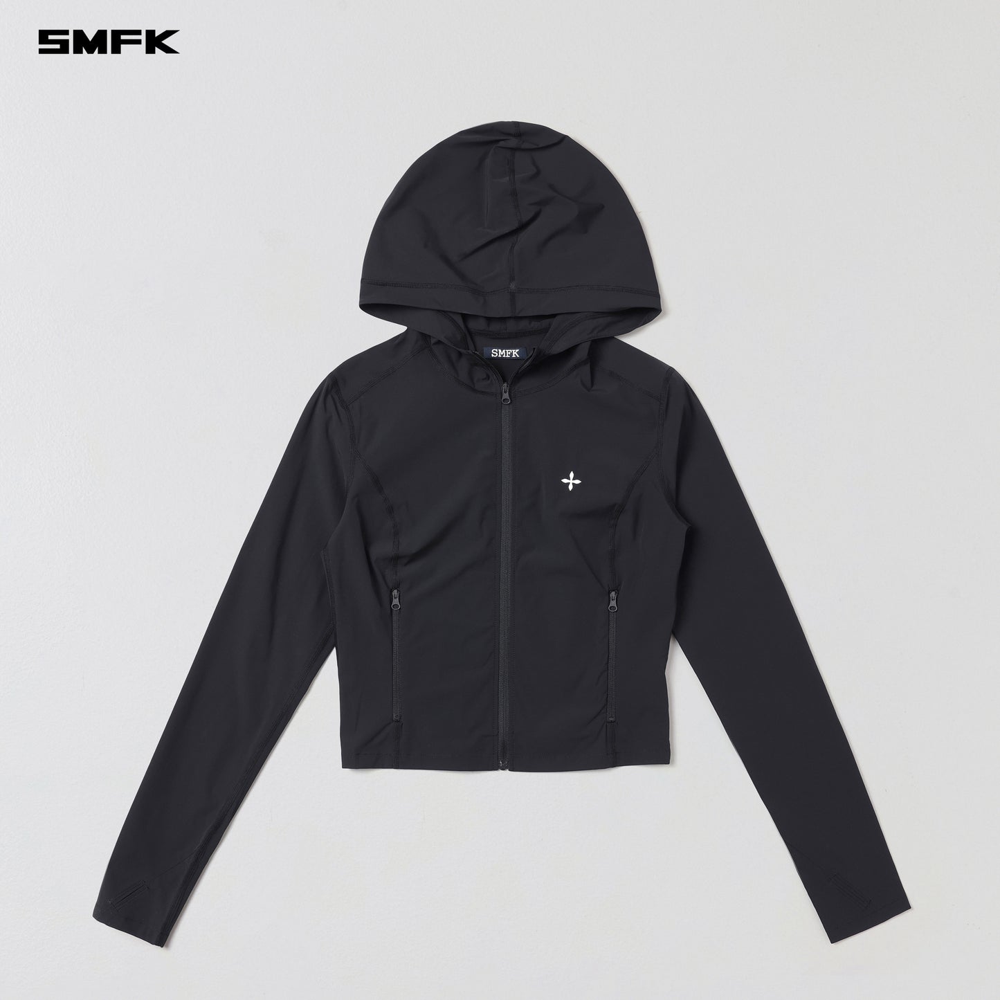 FOCUS OD SLIM HOODIE/E-Nylon - WILD BLACK
