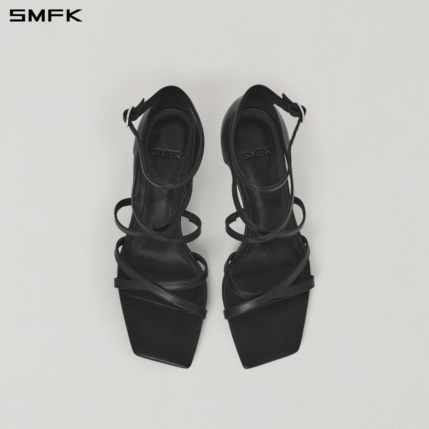 MIRAGE CROSS LEATHER SANDAL/8cm