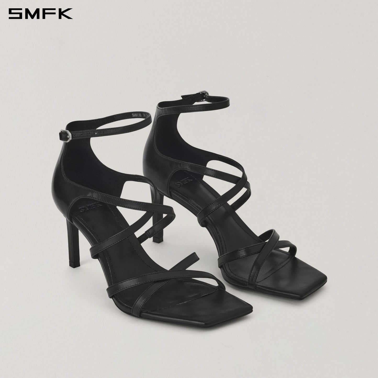 MIRAGE CROSS LEATHER SANDAL/8cm