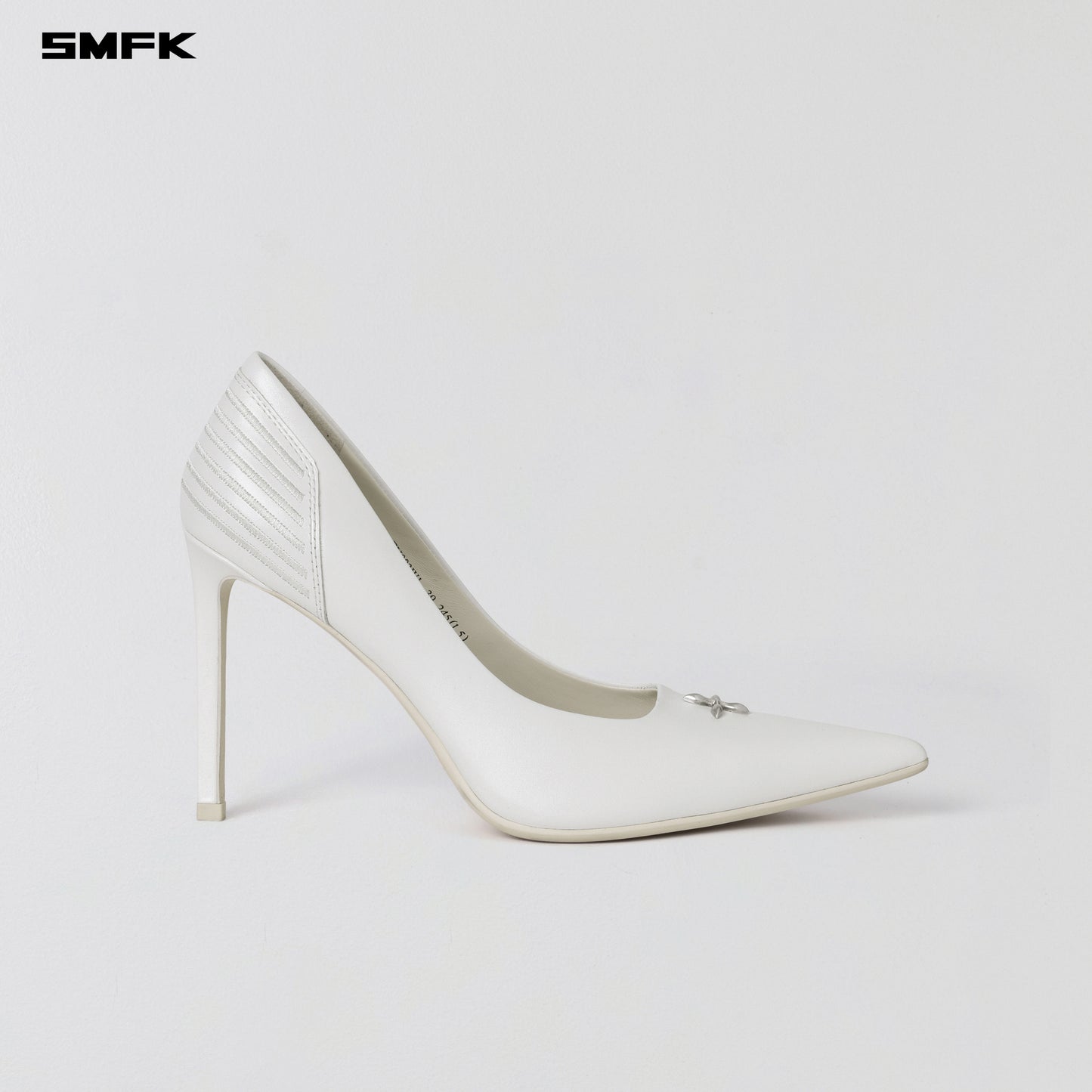 MIRAGE LEATHER HIGH HEELS/10cm - CLOUD WHITE