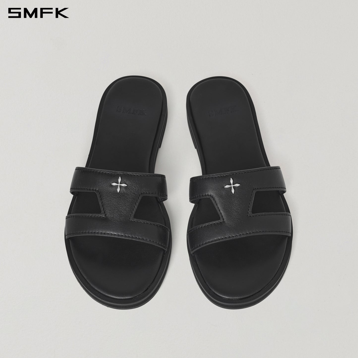 MIRAGE PRISM FLAT LEATHER SANDAL/CALF