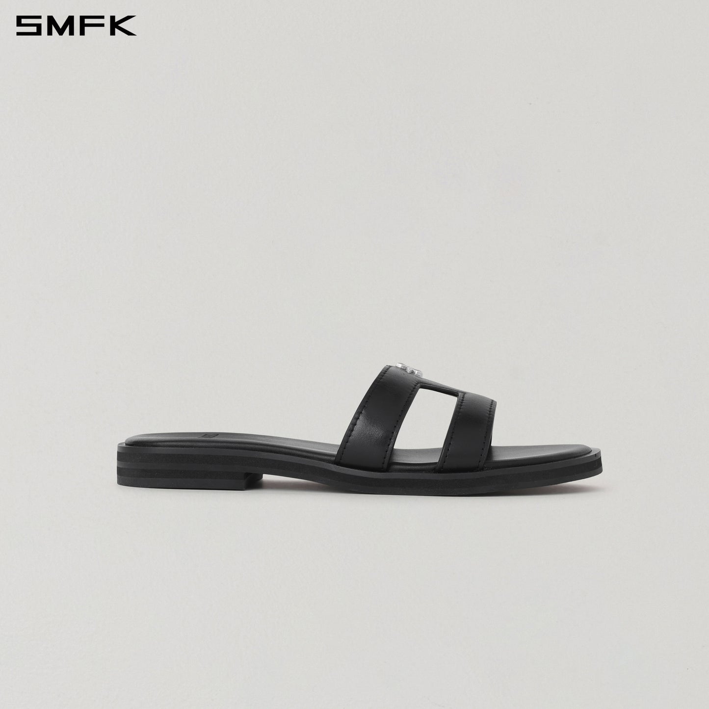 MIRAGE PRISM FLAT LEATHER SANDAL/CALF