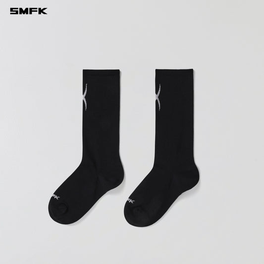 POISE SPORTS SOCKS/LONG-STAPLE COTTON+LYCRA - WILD BLACK
