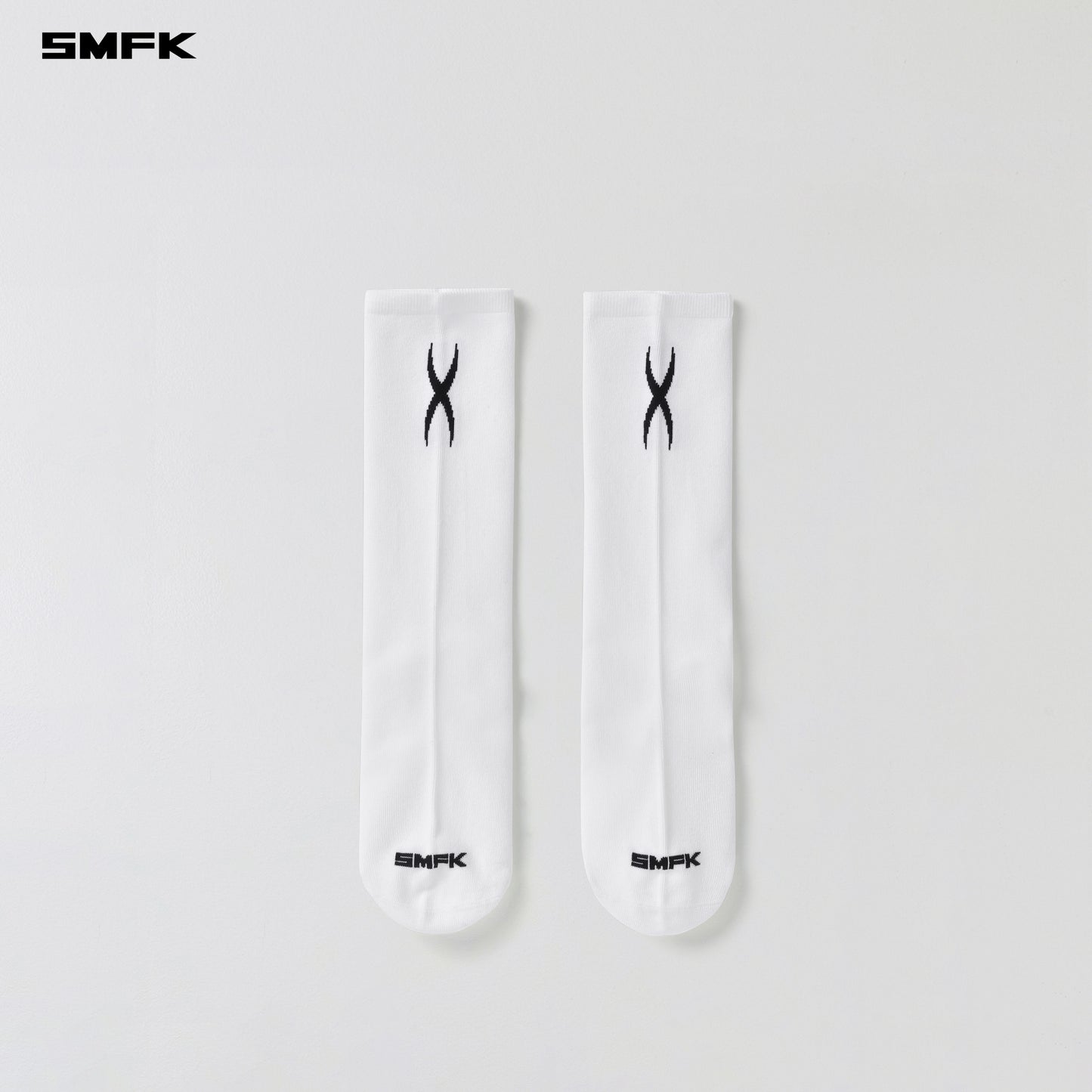 POISE MIDDLE SPORTS SOCKS/LONG-STAPLE COTTON+LYCRA - CLOUD WHITE