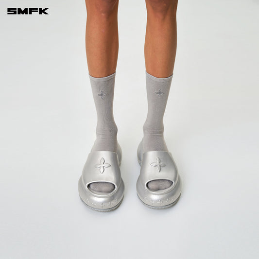 COMPASS WAVE Thick sole sports slippers Women's shoes Starry silver