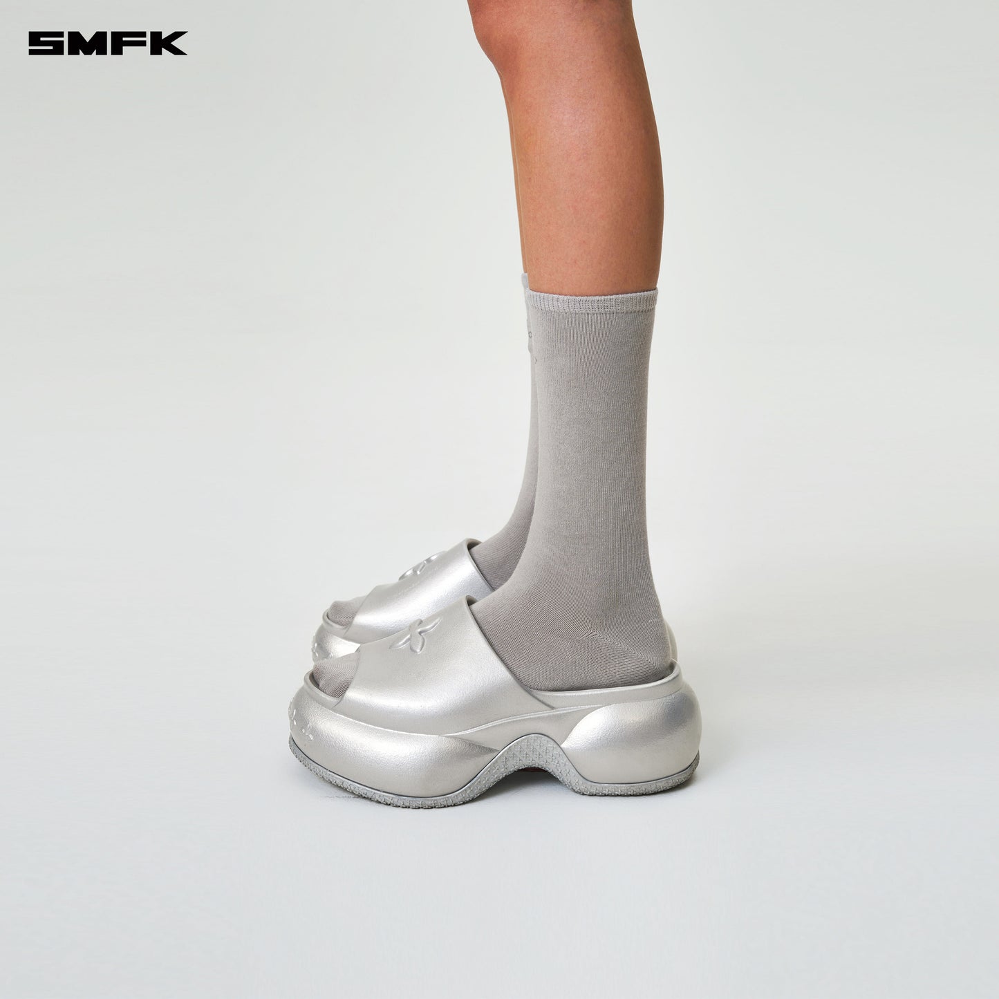 COMPASS WAVE Thick sole sports slippers Women's shoes Starry silver
