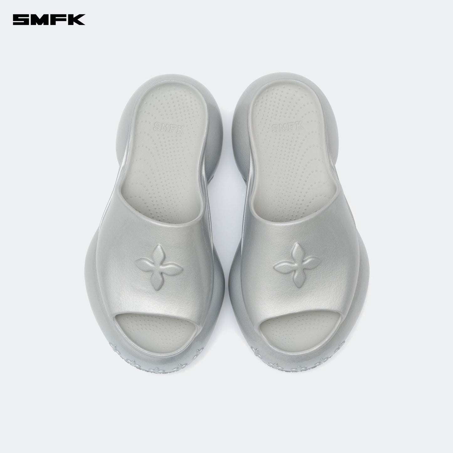 COMPASS WAVE Thick sole sports slippers Women's shoes Starry silver
